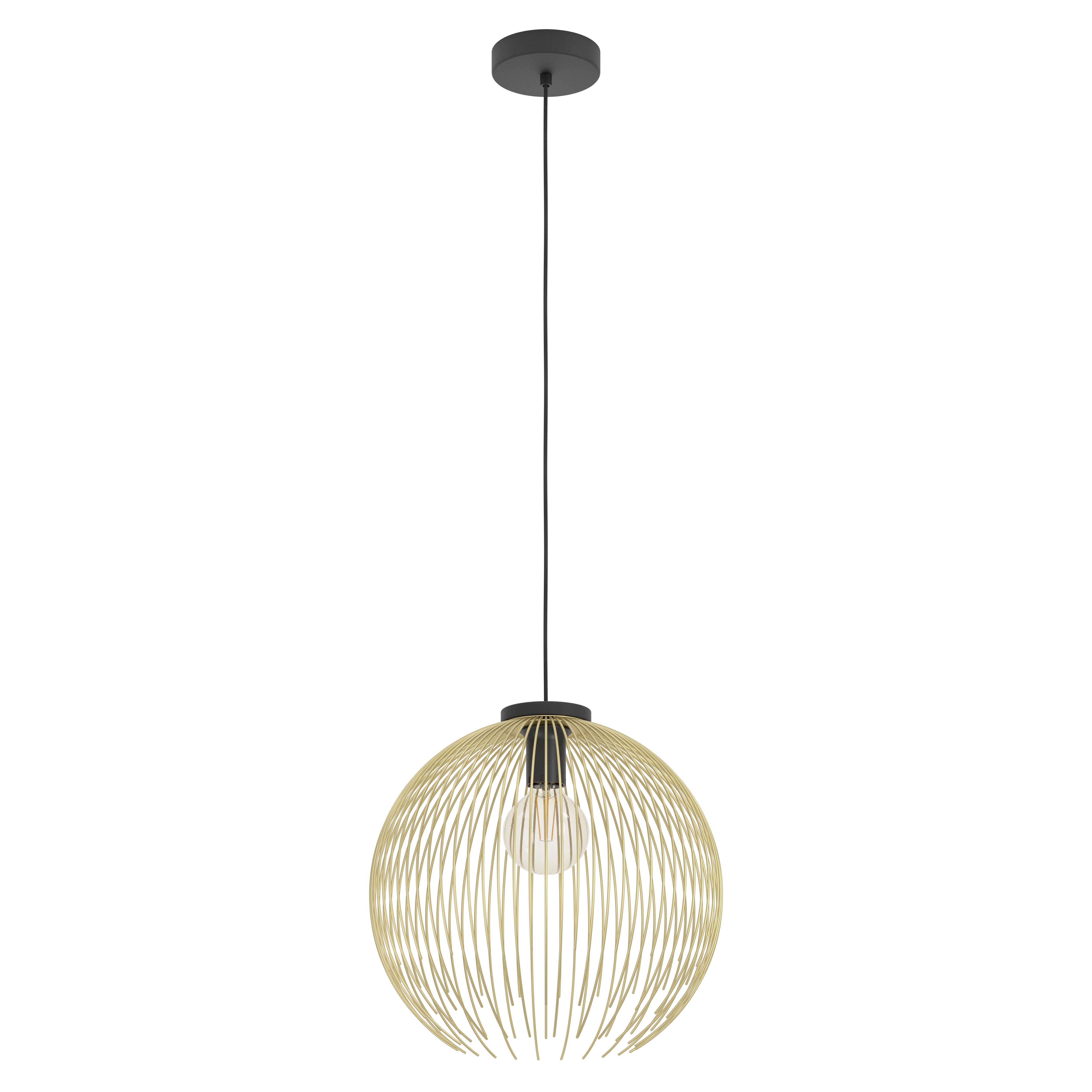 Pendelleuchte VENEZUELA - 1 flg., schwarz, gold