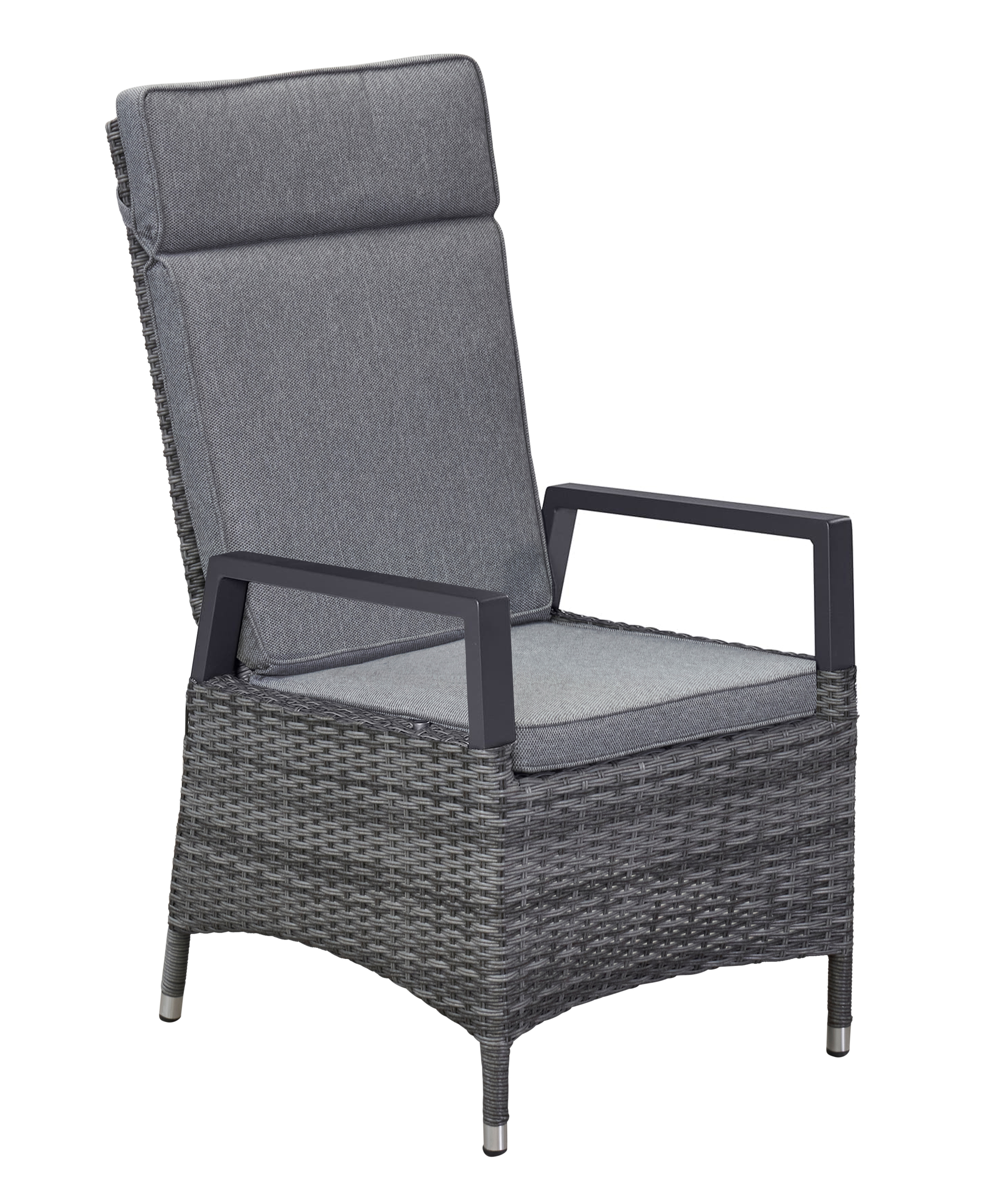 Positionsstuhl, Geflecht anthrazit - Keramo-Vivera