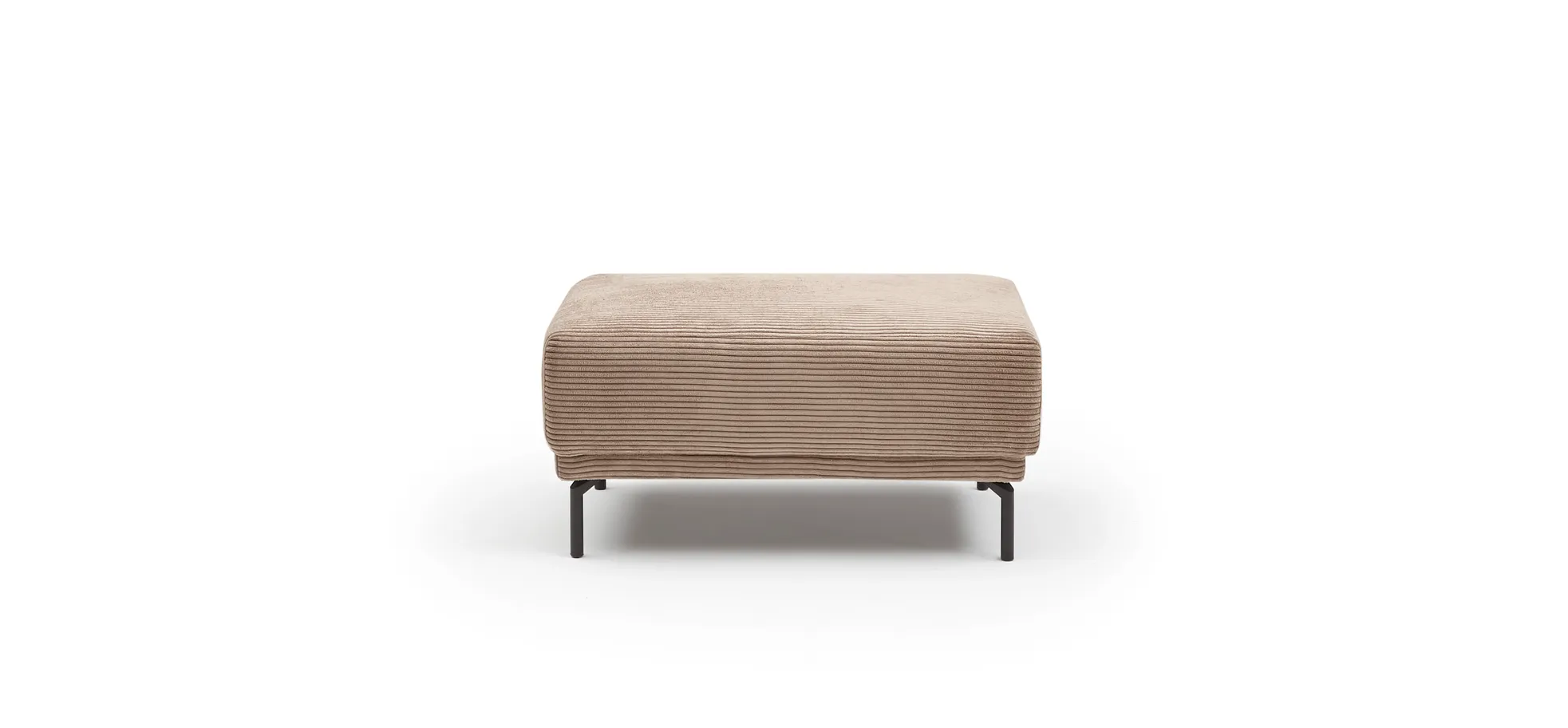 Polster-Hocker, Stoff toffee - Hania