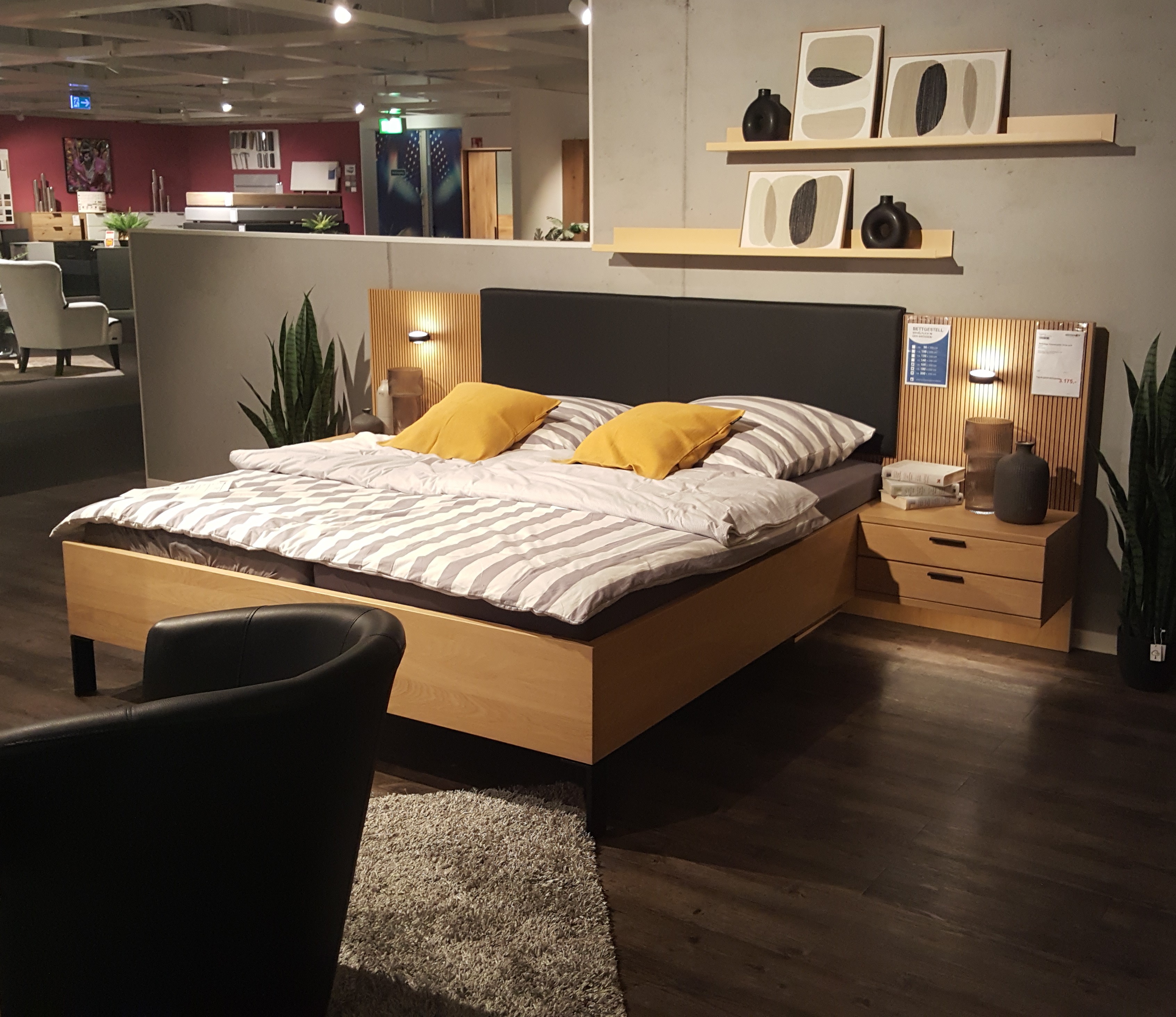  Bettanlage, Paneelkopfteil, Eiche sand - Flair-S