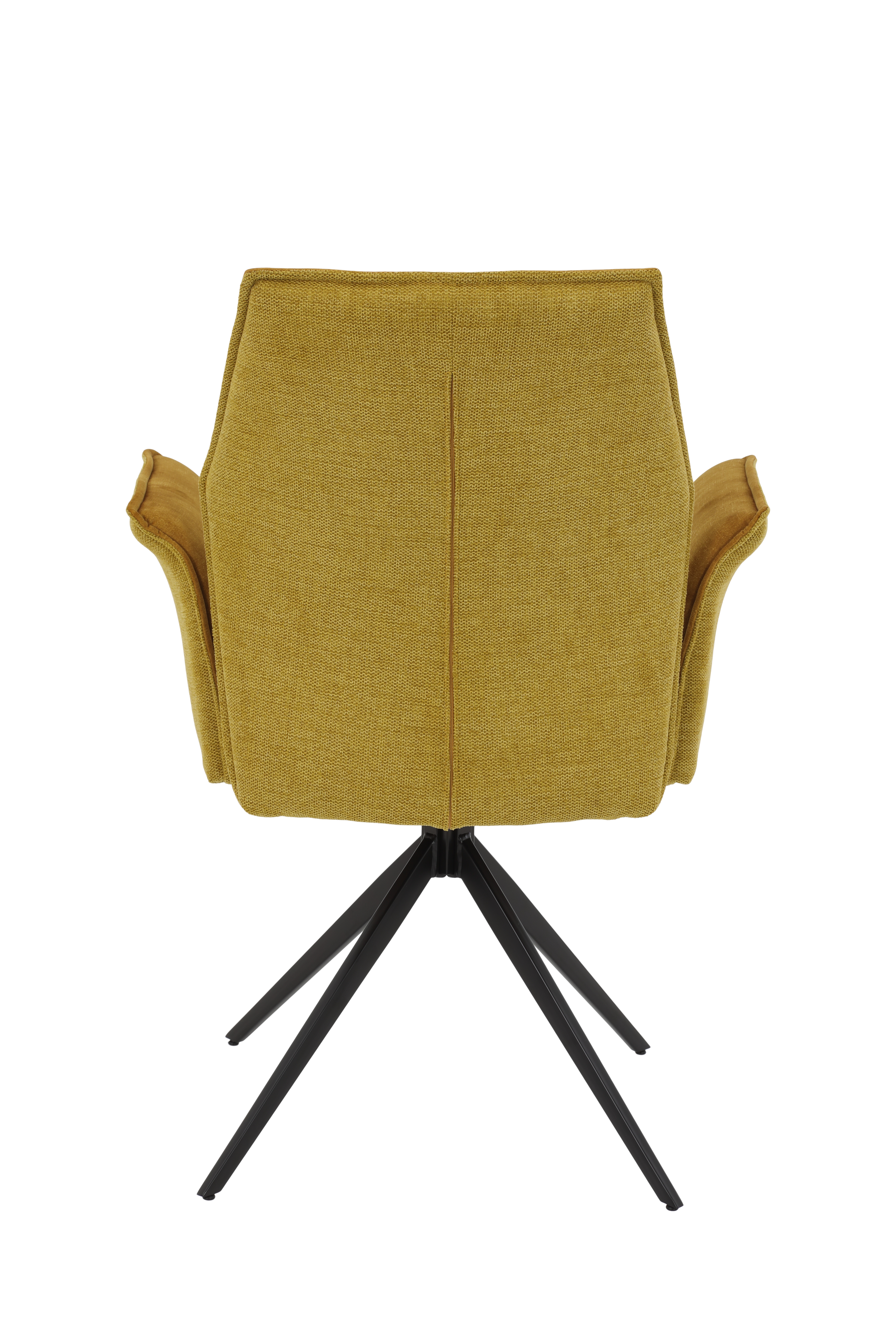 Sessel, Bezug gold farbig, Gestell schwarz - MyTrend358