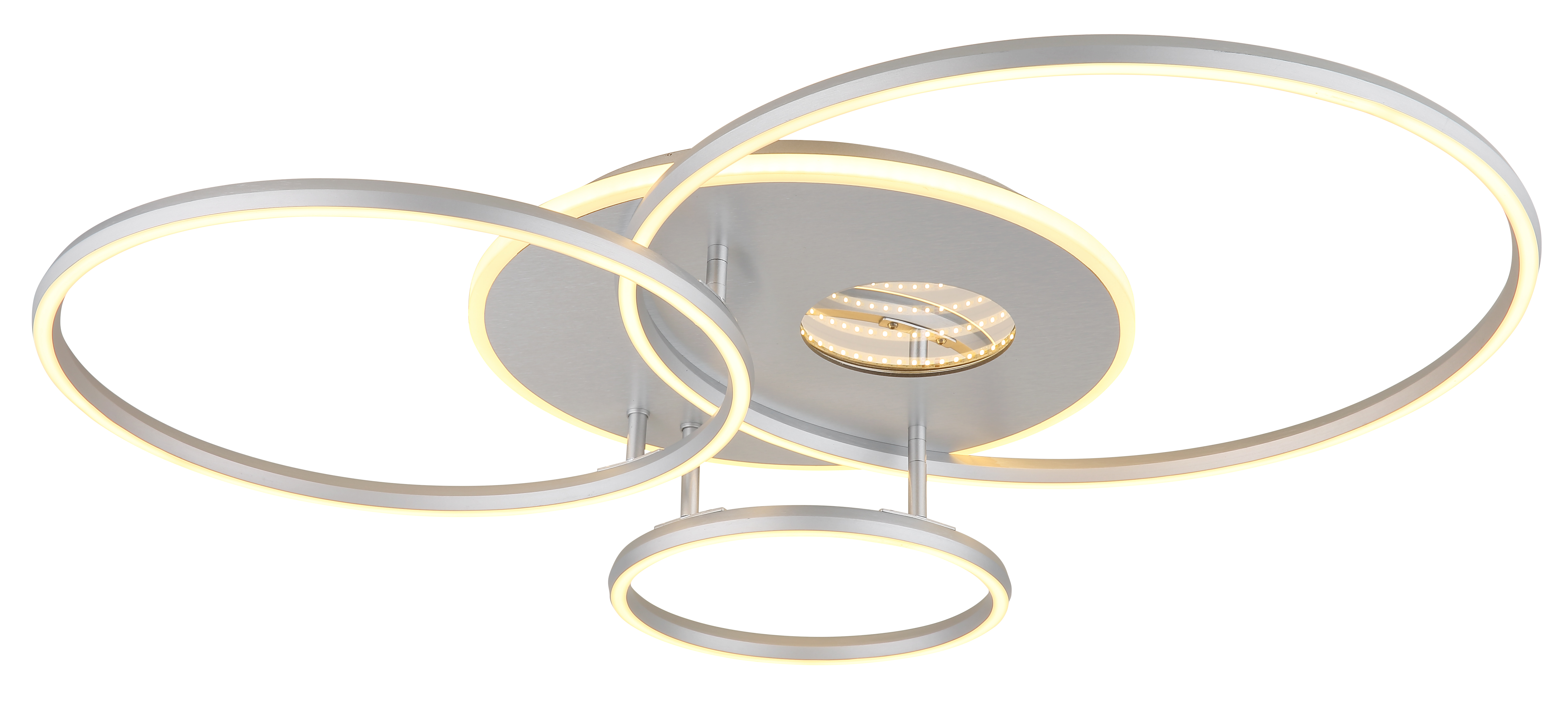 Deckenleuchte INVERTINA - Alu Gebürstet silber matt, LED