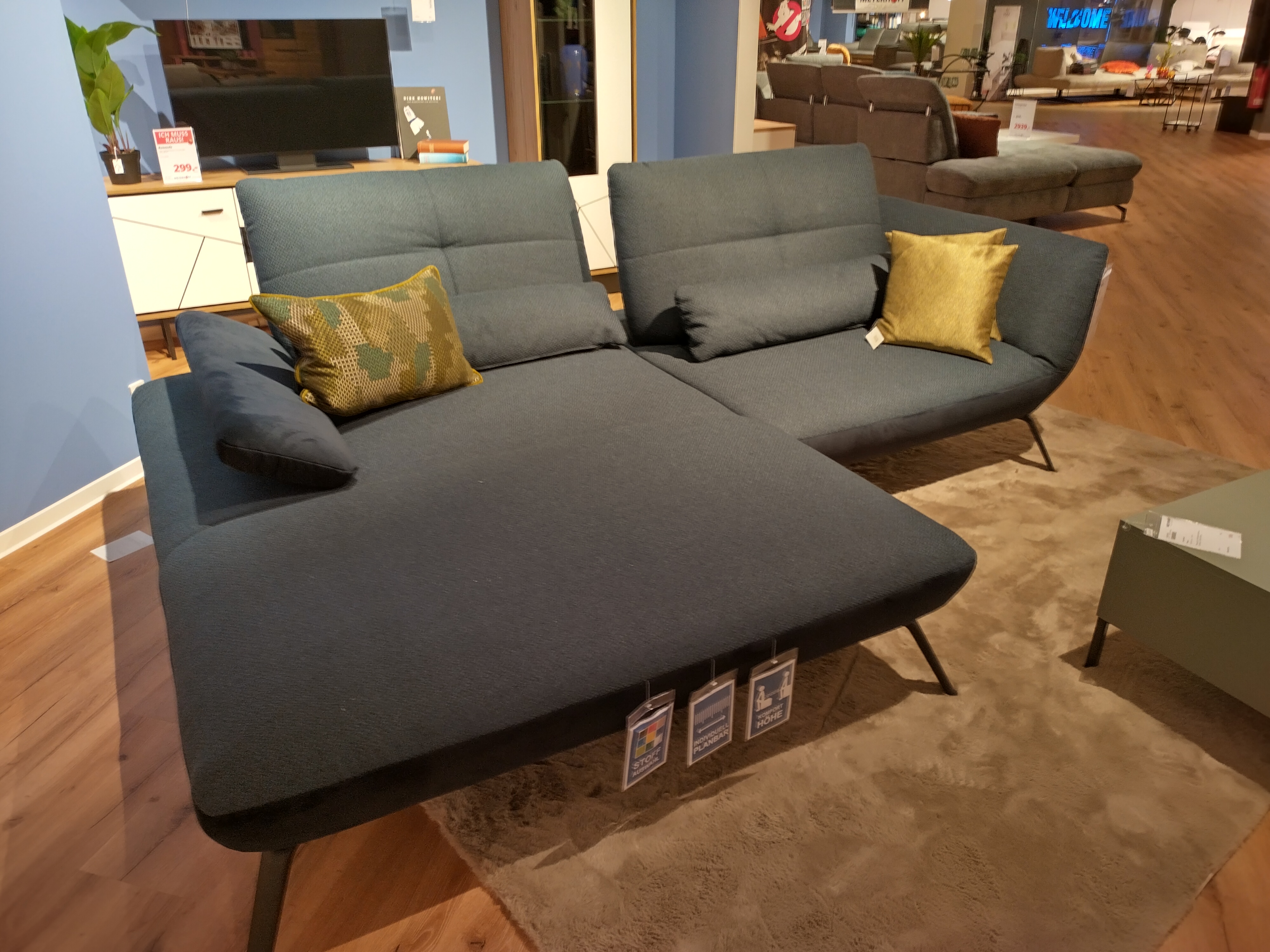 Ecksofa, dunkelblau - LS 700821