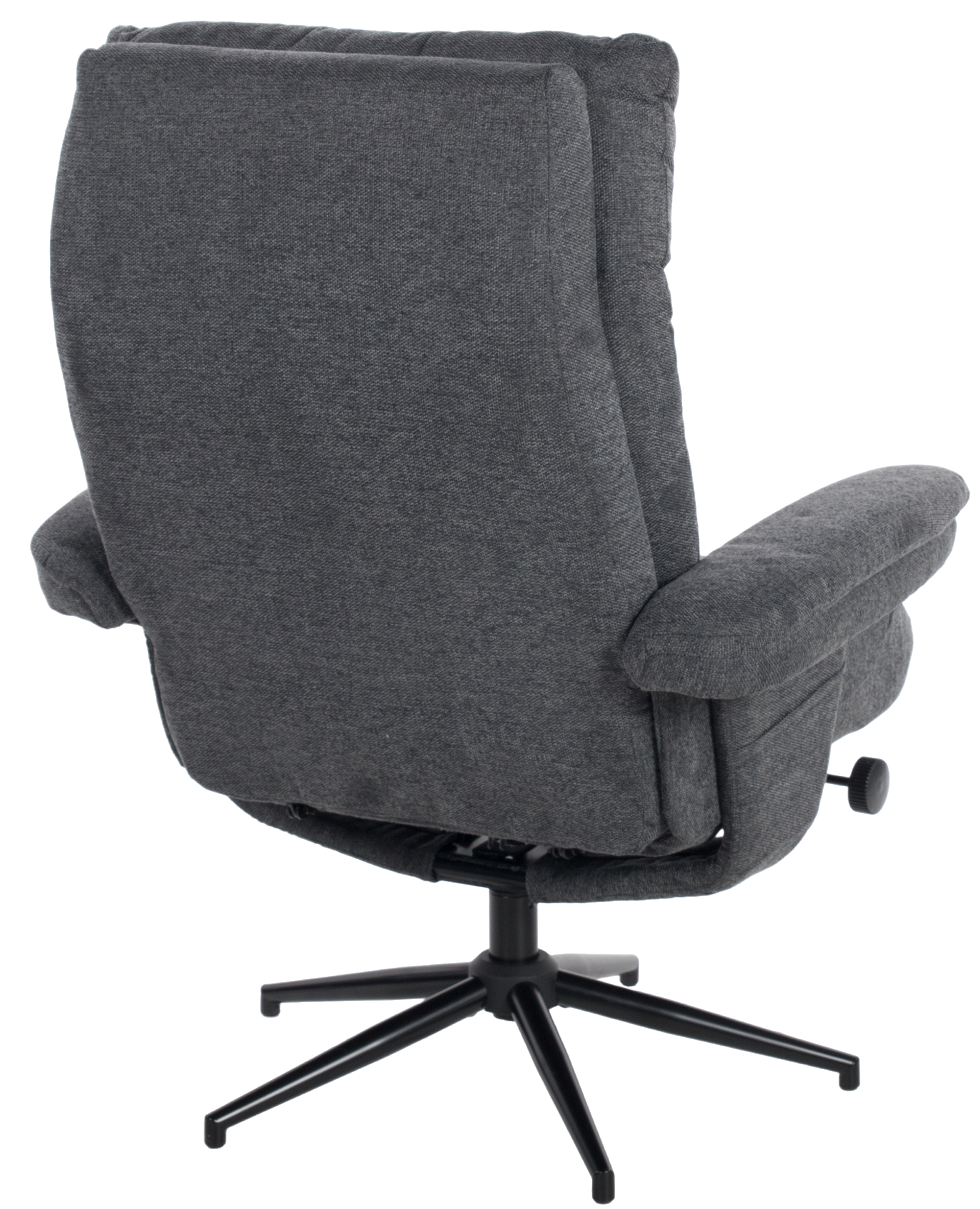 Relax-, TV-Sessel mit Hocker, anthrazit - 14442