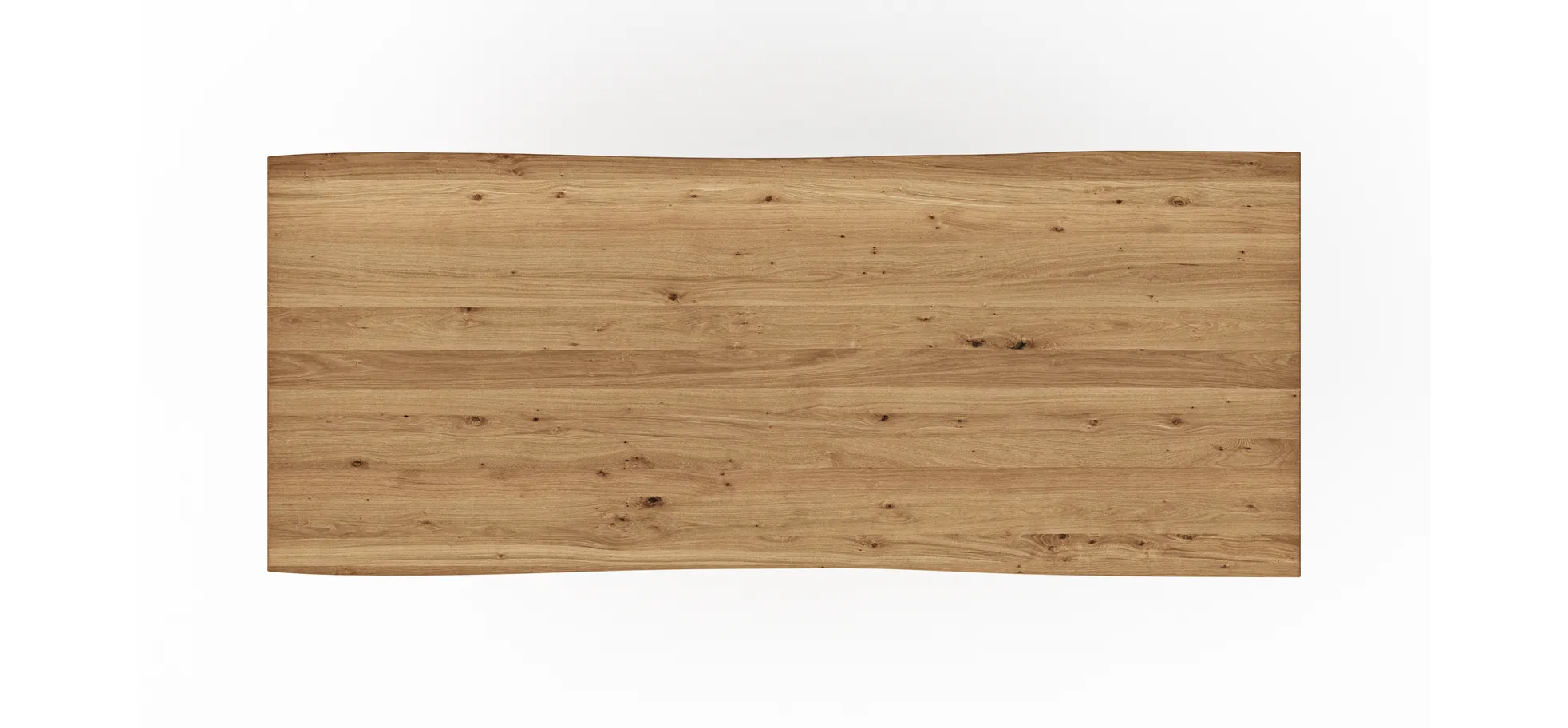 Esstisch Belfast - LB ca. 240x100 cm, Eiche massiv, mit Metalleinlage im Gestell