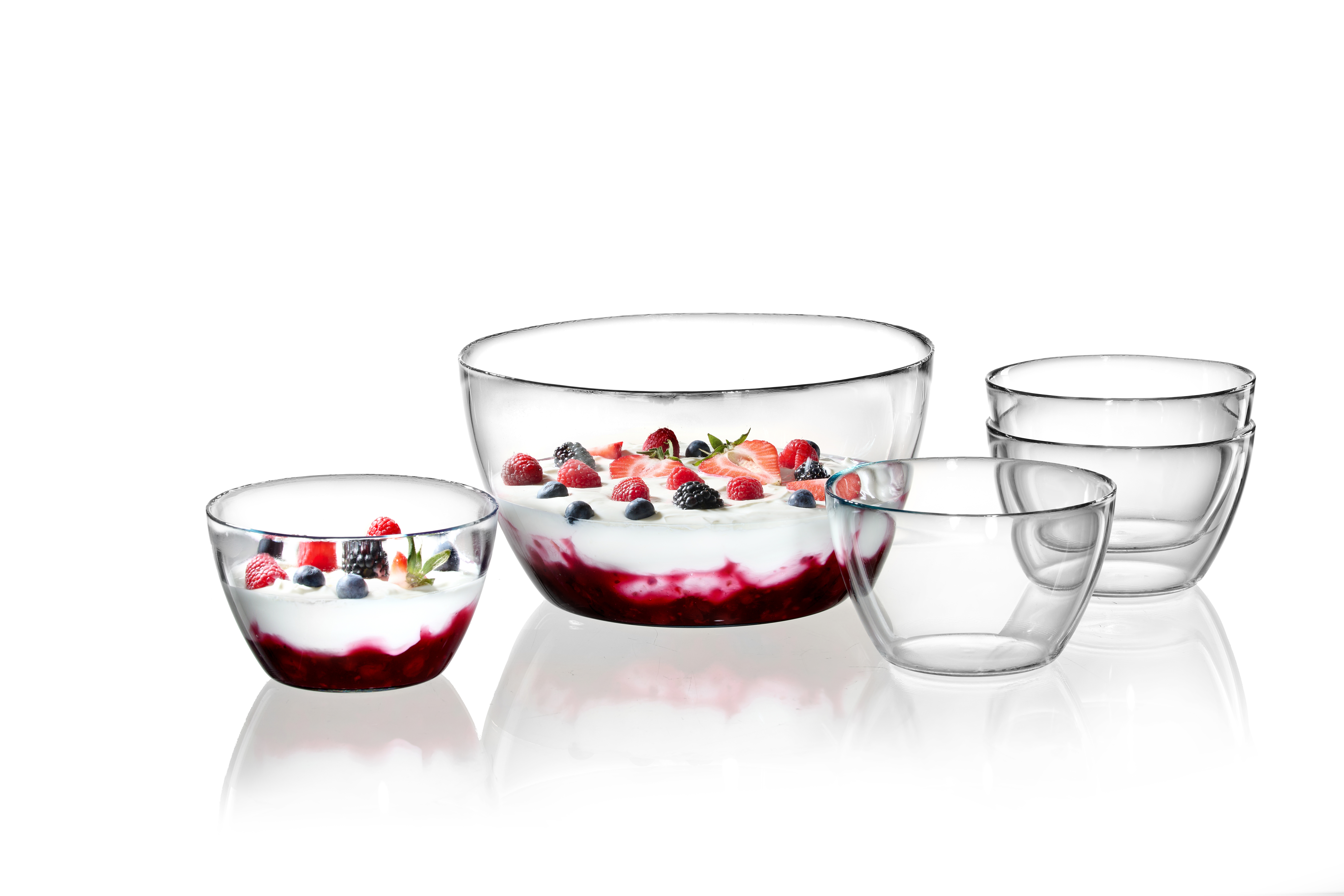 Schalenset Lisa, 5-Tlg. - glas
