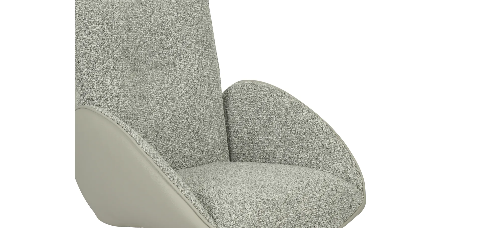 Armlehnstuhl, silberfarben - Maura