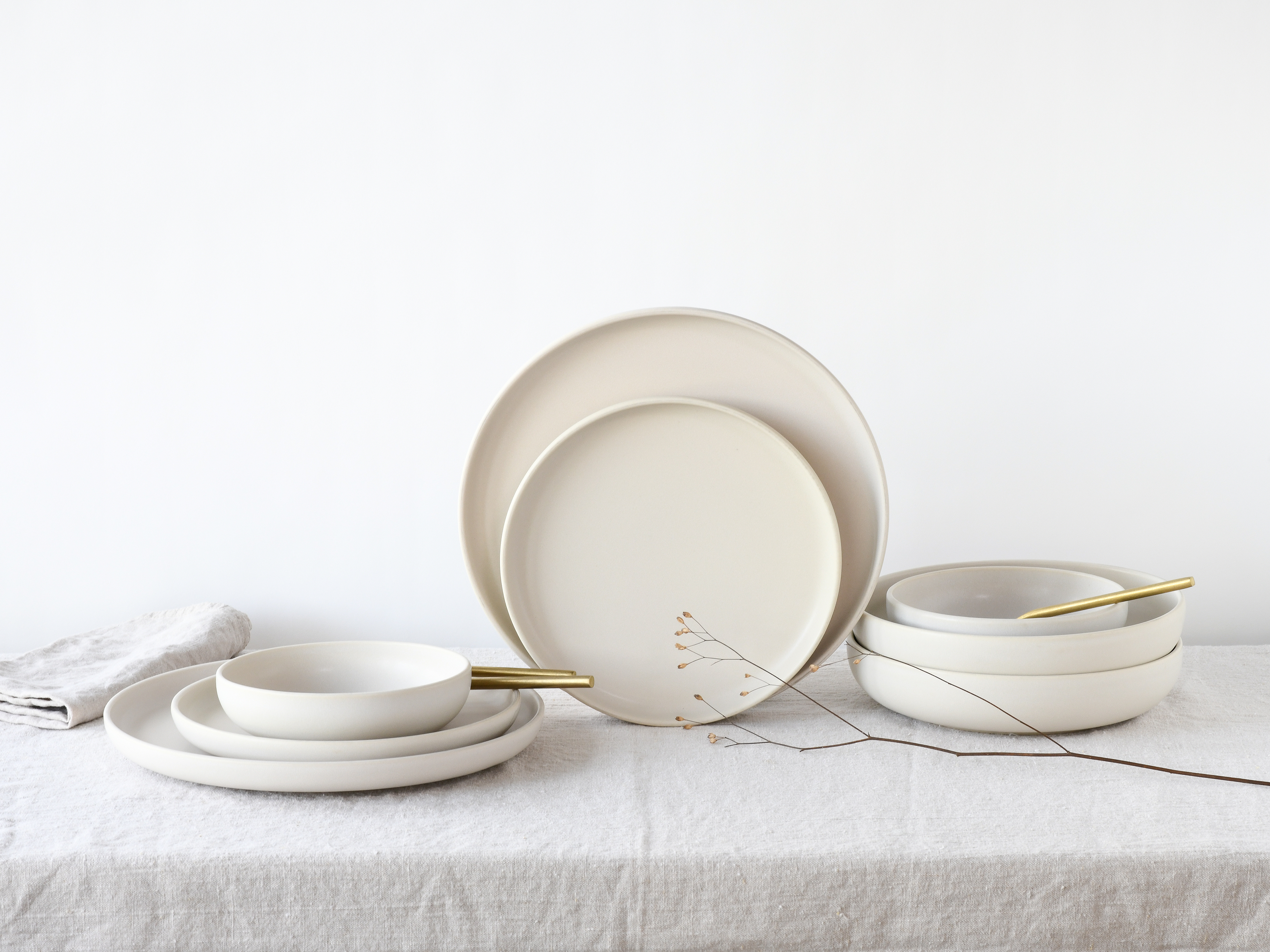 Speiseteller Ø ca. 28cm - Uno Natural, offwhite