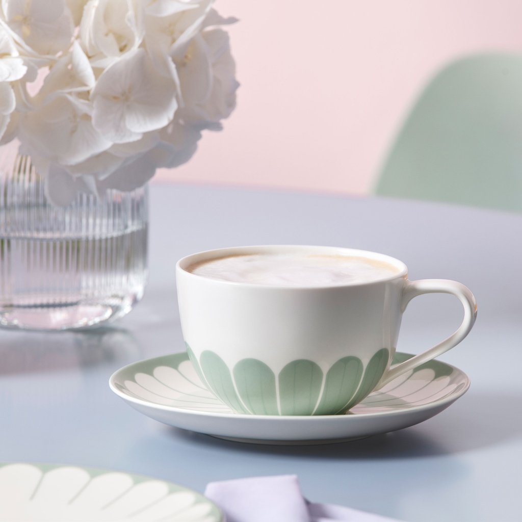 Fleur vert Cappuccino-Untertasse - ca. 17,4x2,3x17,4cm