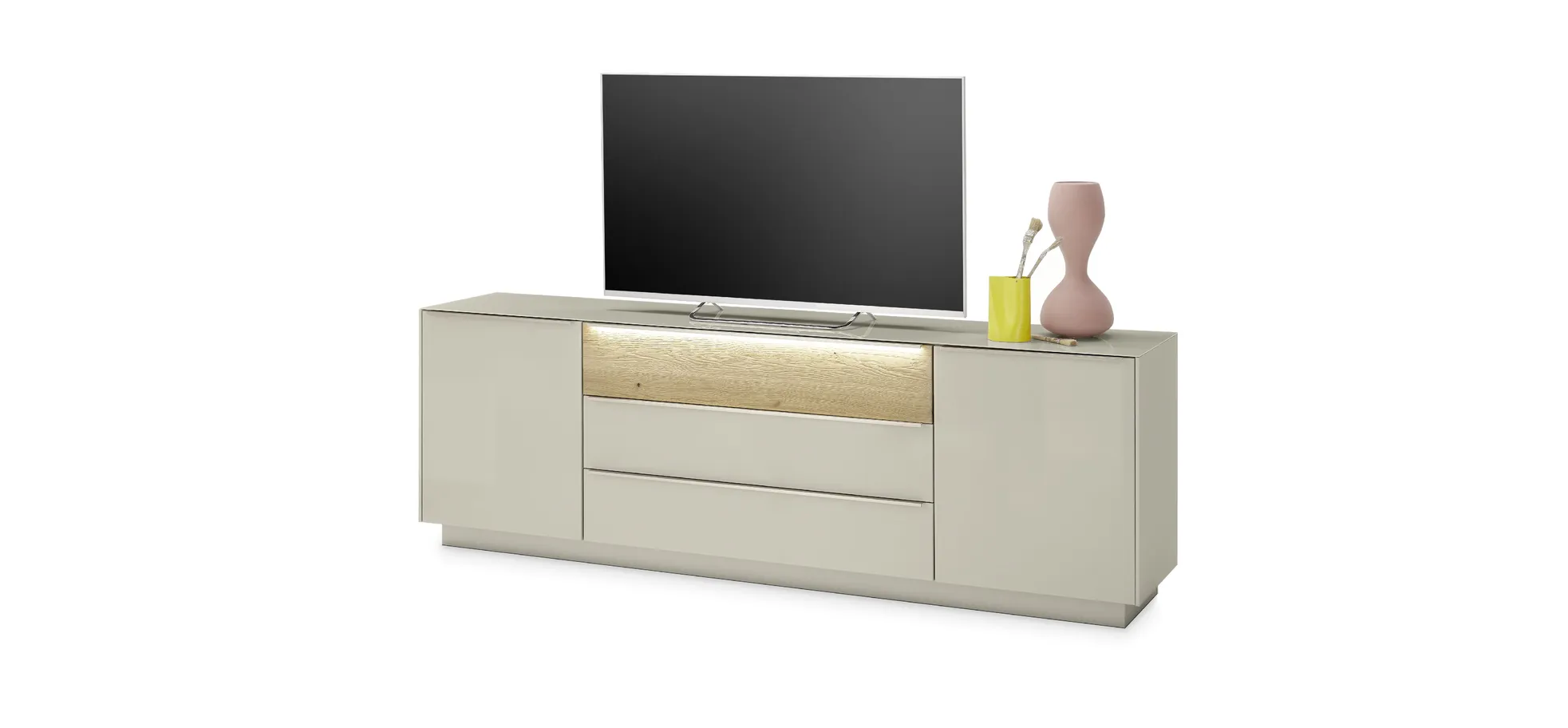 Lowboard, Kaschmir matt lack Nachbildung - Marybelle