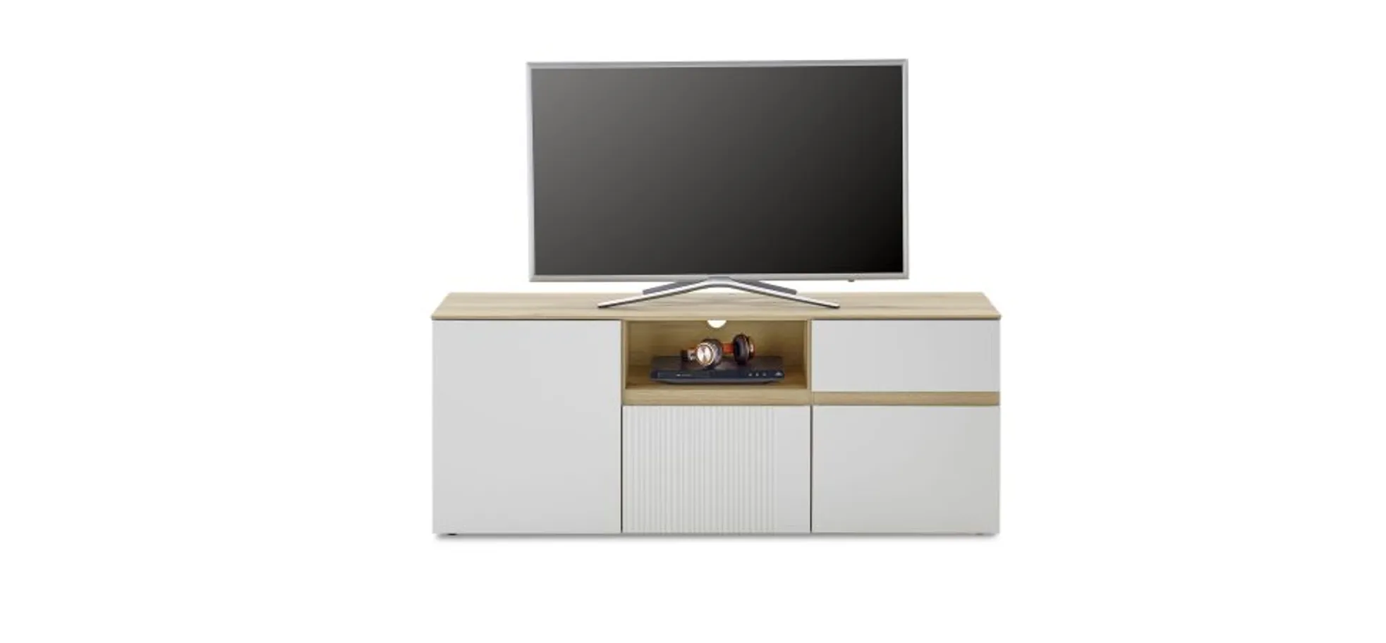 TV-Board- Eiche Dekor, Hellgrau TV-Board- Eiche Dekor, Hellgrau