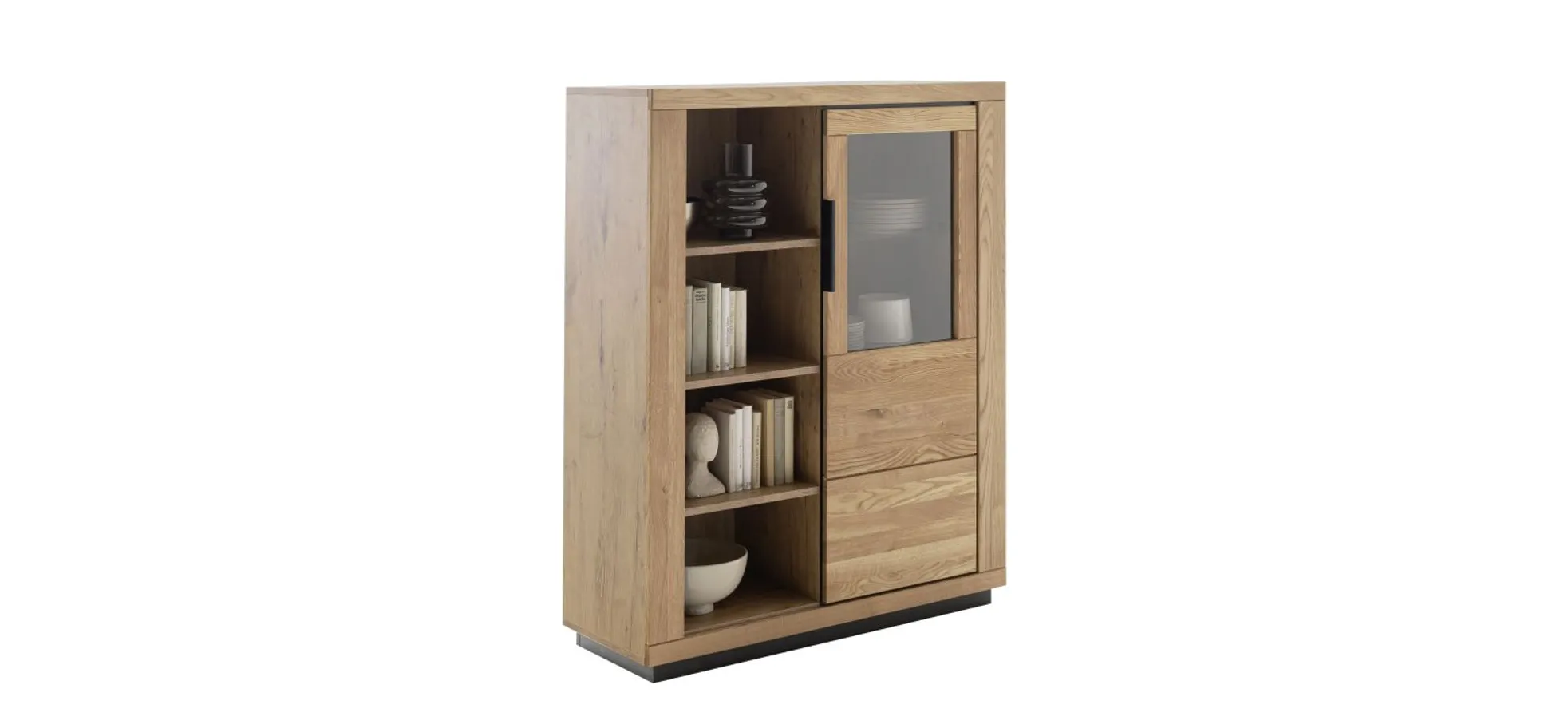 Highboard - B ca. 98 cm, Wildeiche massiv geölt