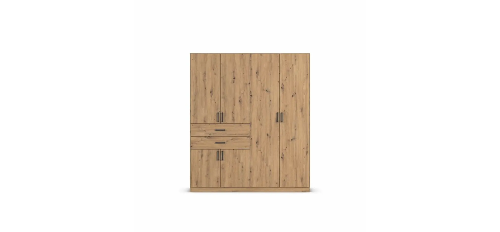 Drehtürenschrank- B ca. 180, Eiche Dekor