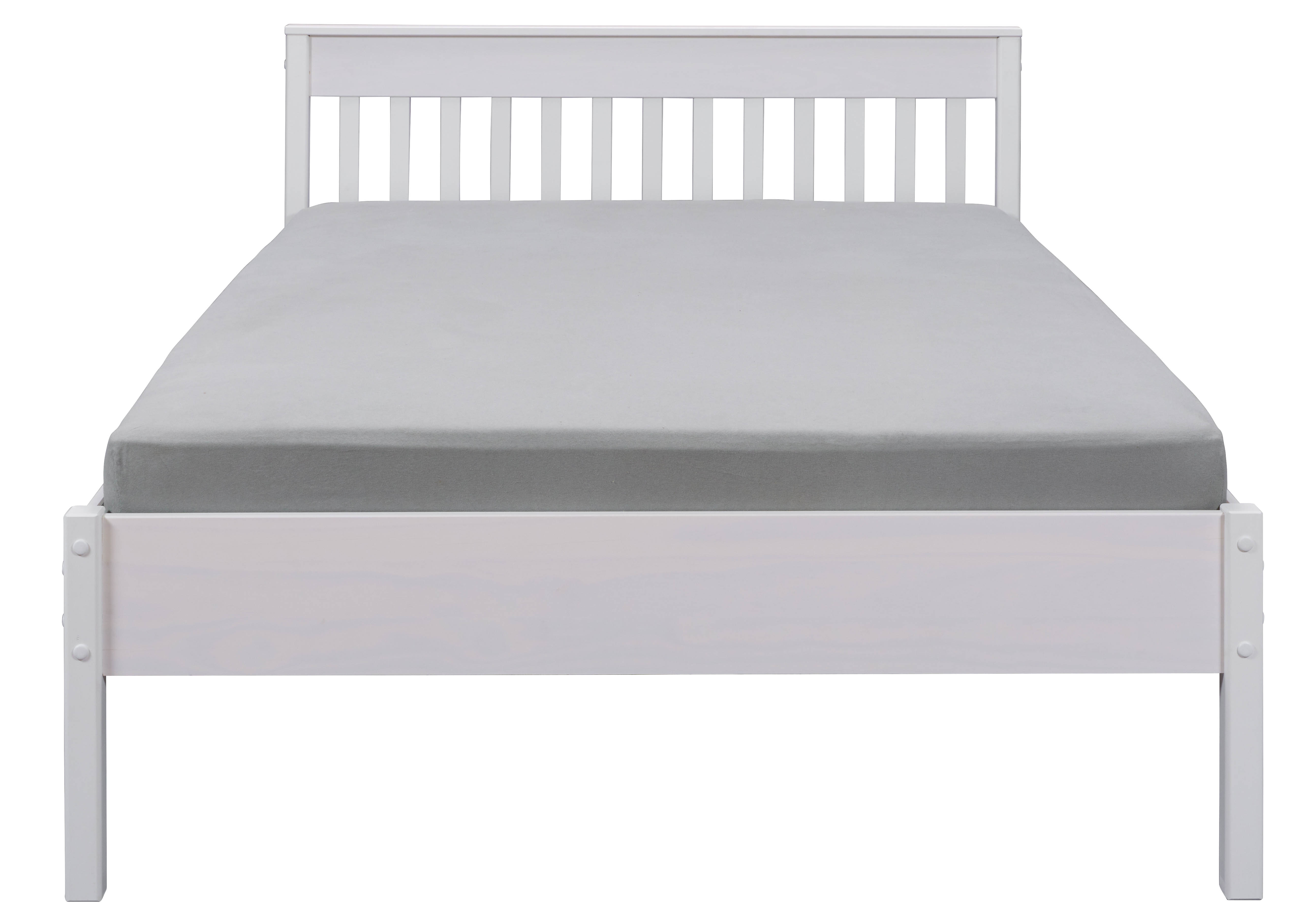 Doppelbett, 180x200 cm, Massivholz weiß - MyStyle 3076