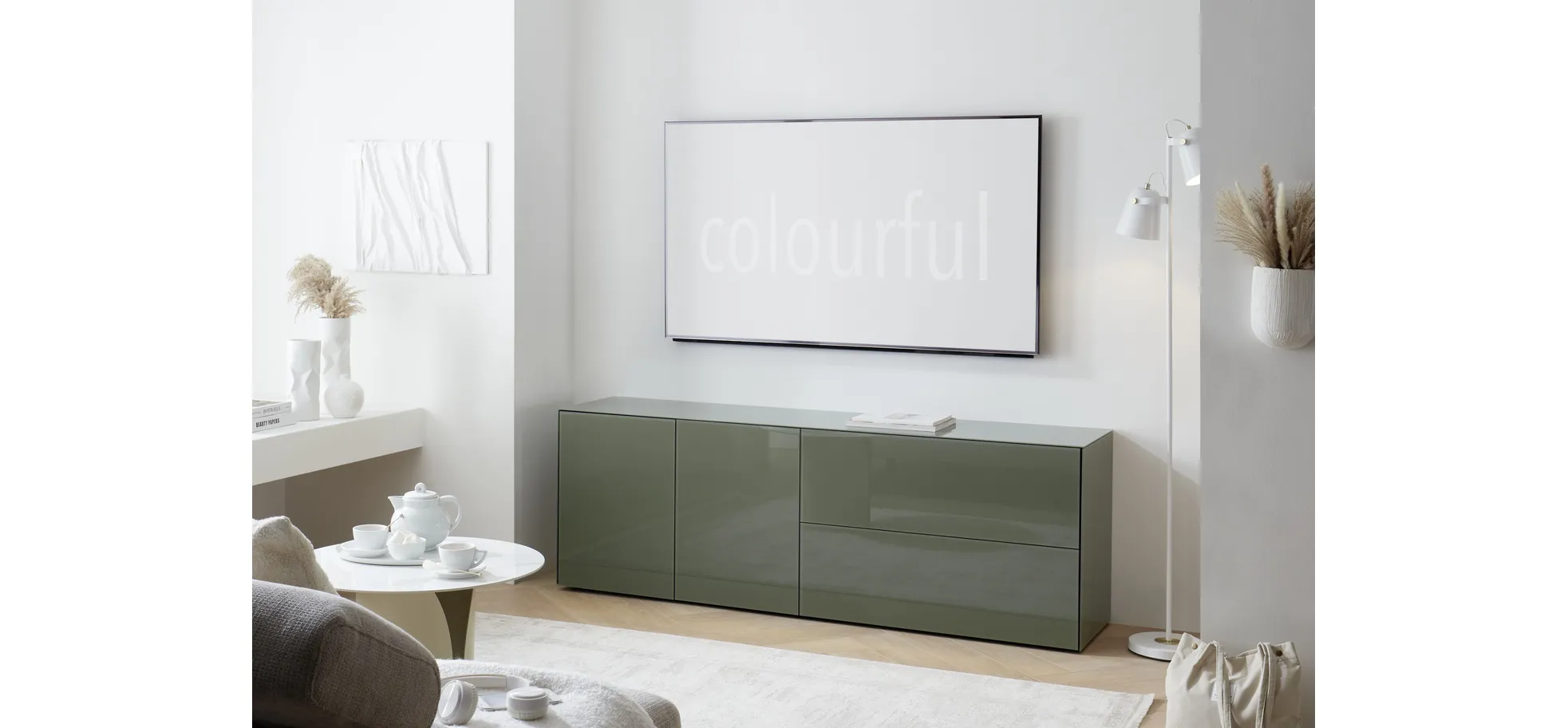 Lowboard, olivgrün - Makoa