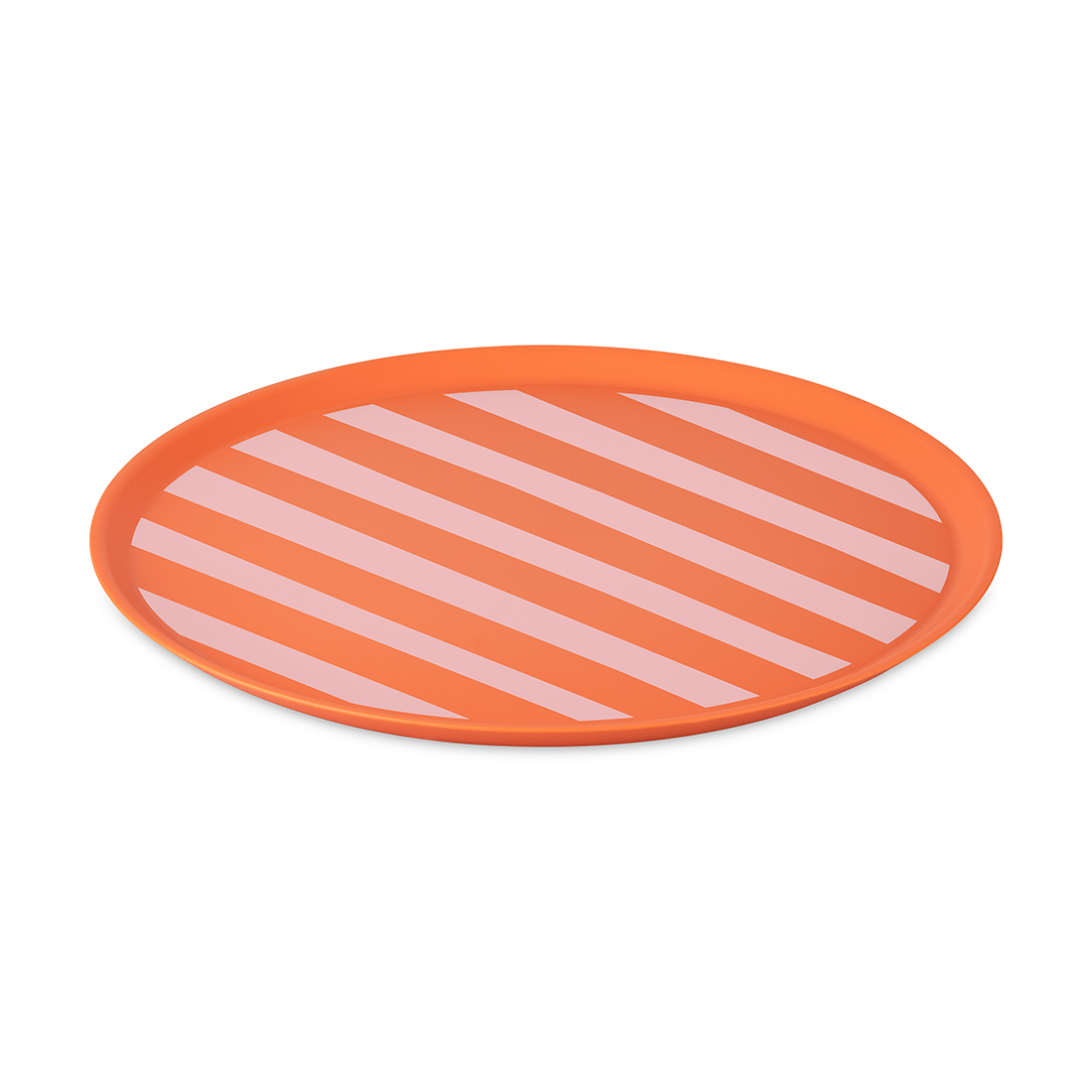 Großer Teller 25,5cm, strong coral - sicherer Stand, stapelbar, CO2-neutral