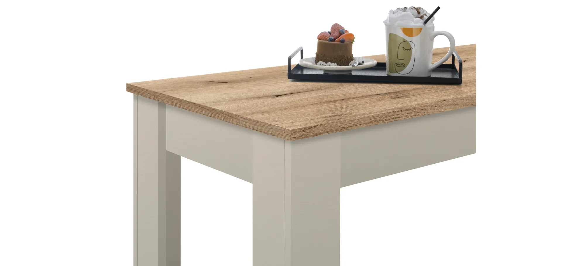 Bartisch - LB ca. 115x50 cm, Evoke Eiche Nachbildung, Kaschmir
