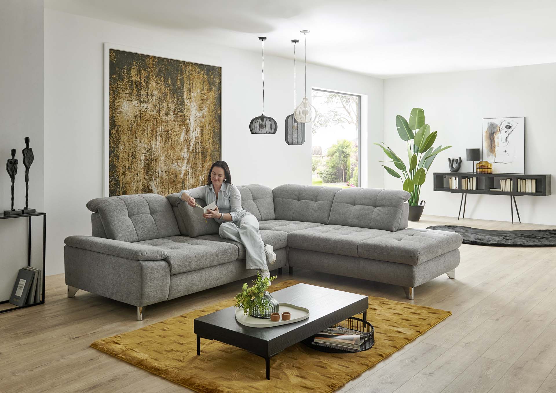 Ecksofa, grau - KS 110922