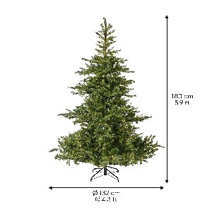 LED Tanne - grün/warmes weiss, PE/PVC, Ø132-H180cm-400L