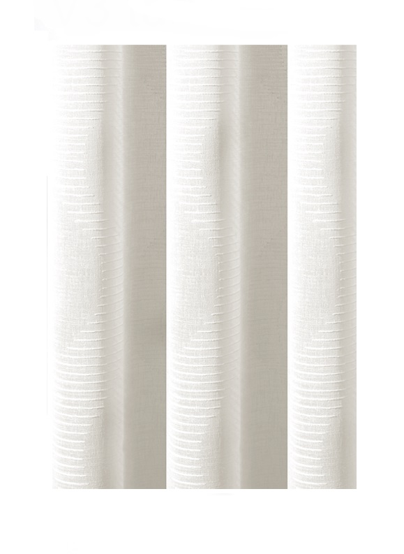 Ösenschal Scherlie-Längswelle - 145x245cm, 100% polyester, natur