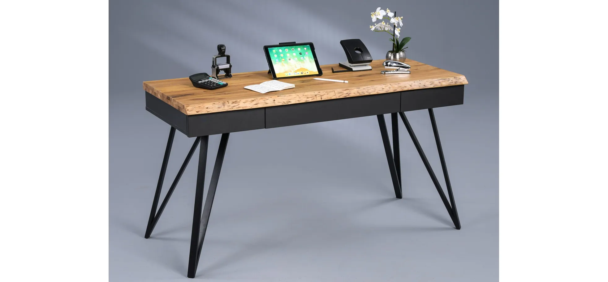 Schreibtisch, Wildeiche, 140 cm breit - Meira/Madline