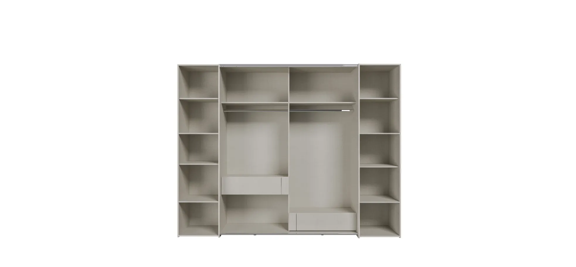 Schwebe-/Drehtürenschrank, Dekor sand - Fahda