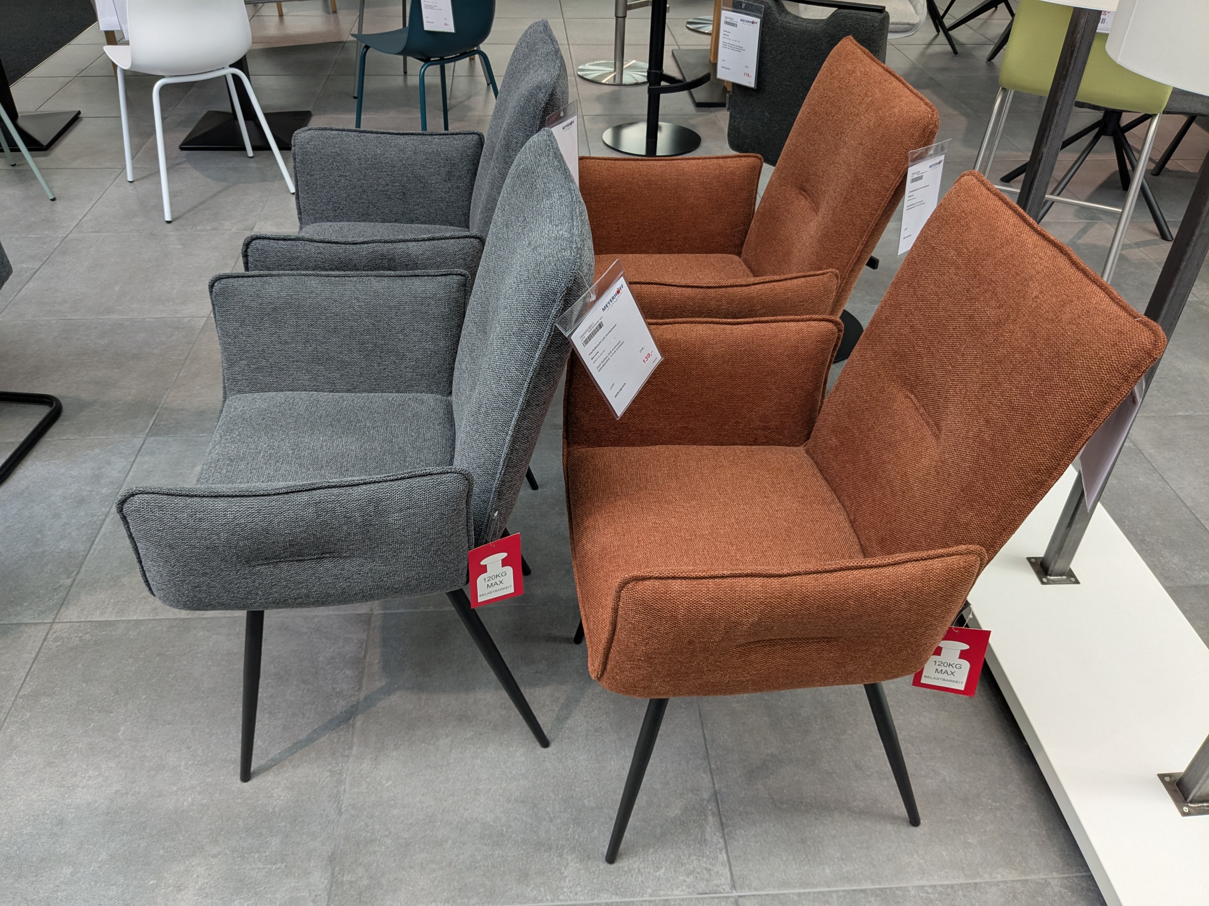 Stuhlsatz Armlehnstühle, Metallgestell - Marcela