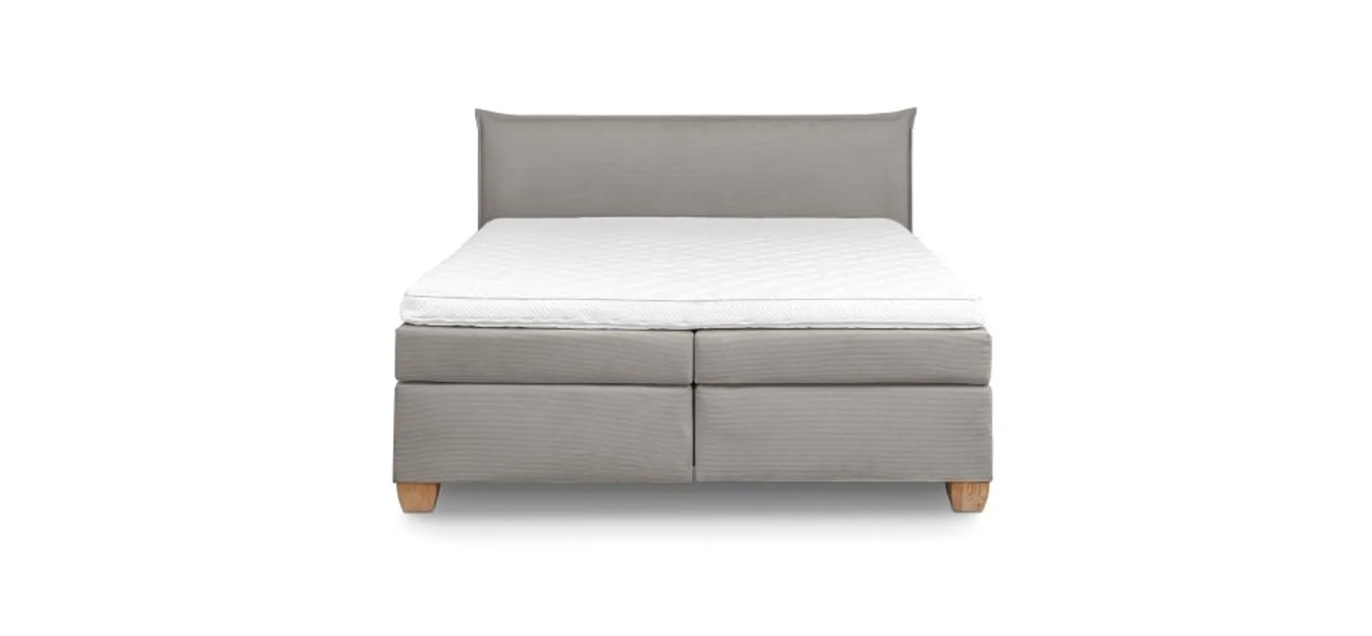  Boxspringbett HADAI- Liegefläche ca. 180x200 cm, Stoff, Dunkelgrau, TFK H2/TFK H3