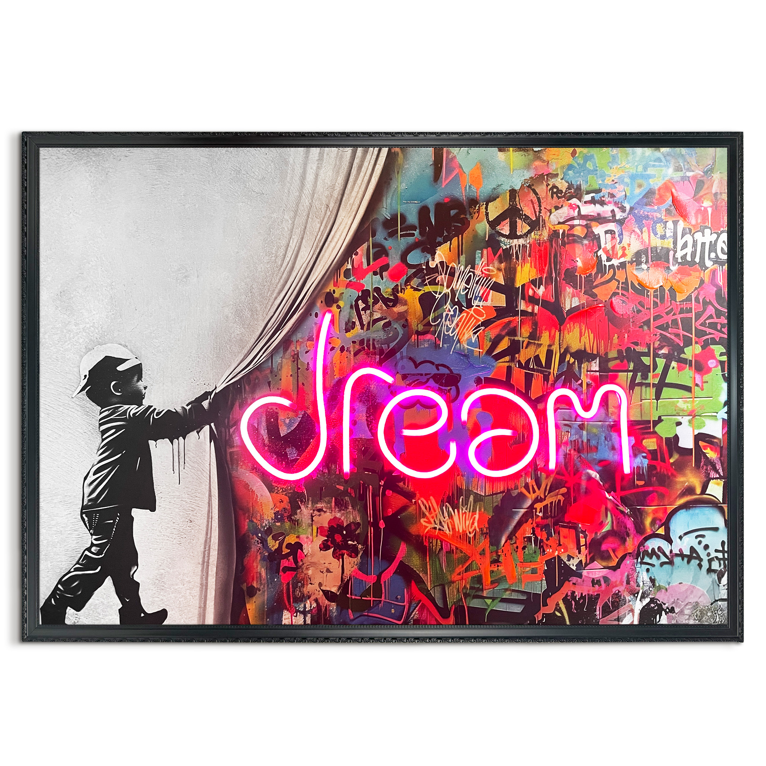 Neon LED Art Black - 70x100cm, dream