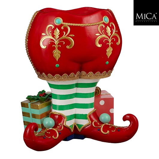 Weinachtsbaumständer Elfstiefel - rot - l57xb41xh65,8cm