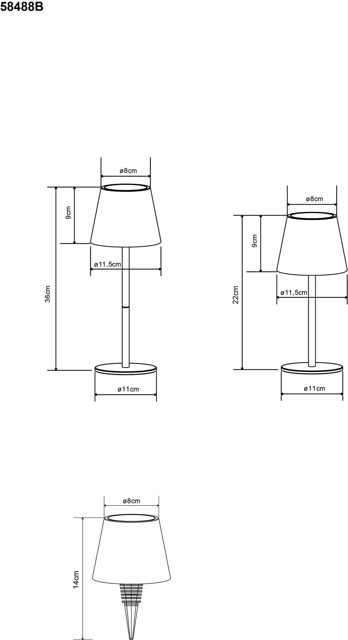Tischleuchte 3 in1 - Vannie I
