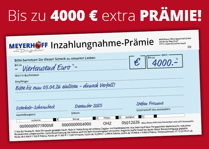Küchen Inzahlungnahme Aktion • Bis zu 4000 € Prämie