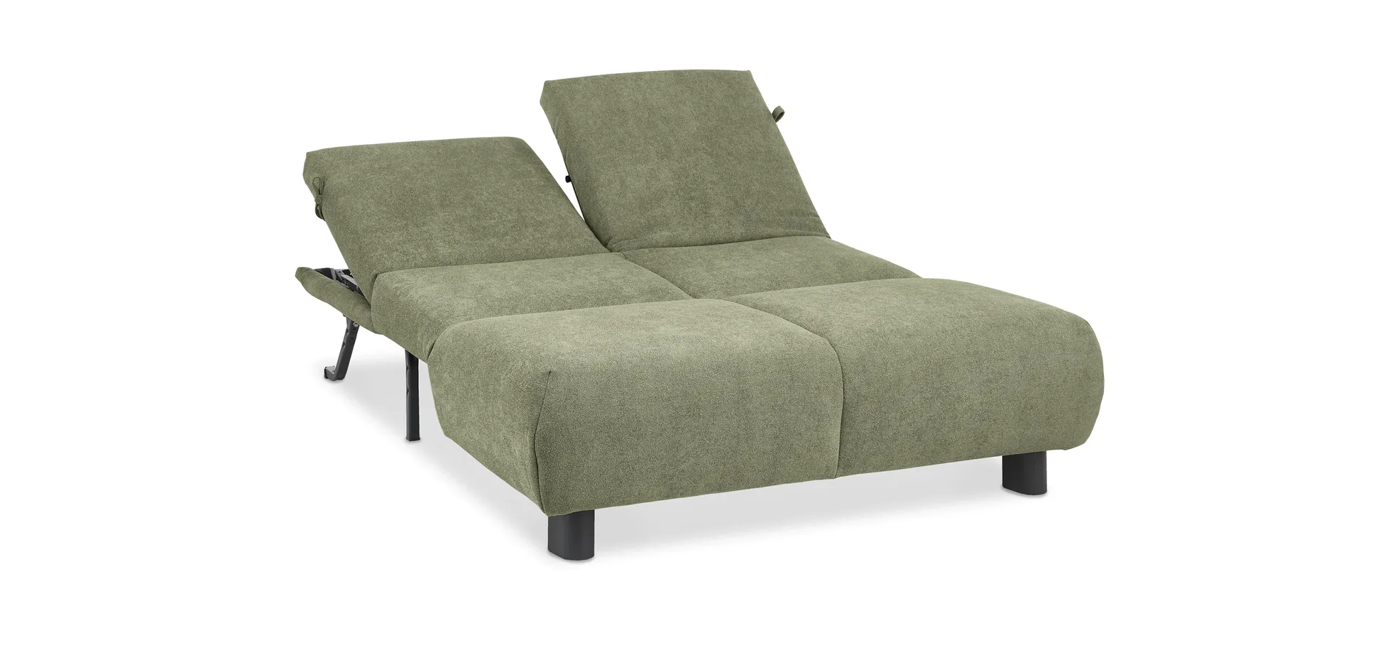 Faltsofa EBBY - 2-Sitzer ohne Armlehne, 140 cm inkl. Schlaffunktion/Relaxfunktion, Stoff, Grün Faltsofa EBBY - 2-Sitzer ohne Armlehne, 140 cm inkl. Schlaffunktion/Relaxfunktion, Stoff, Grün