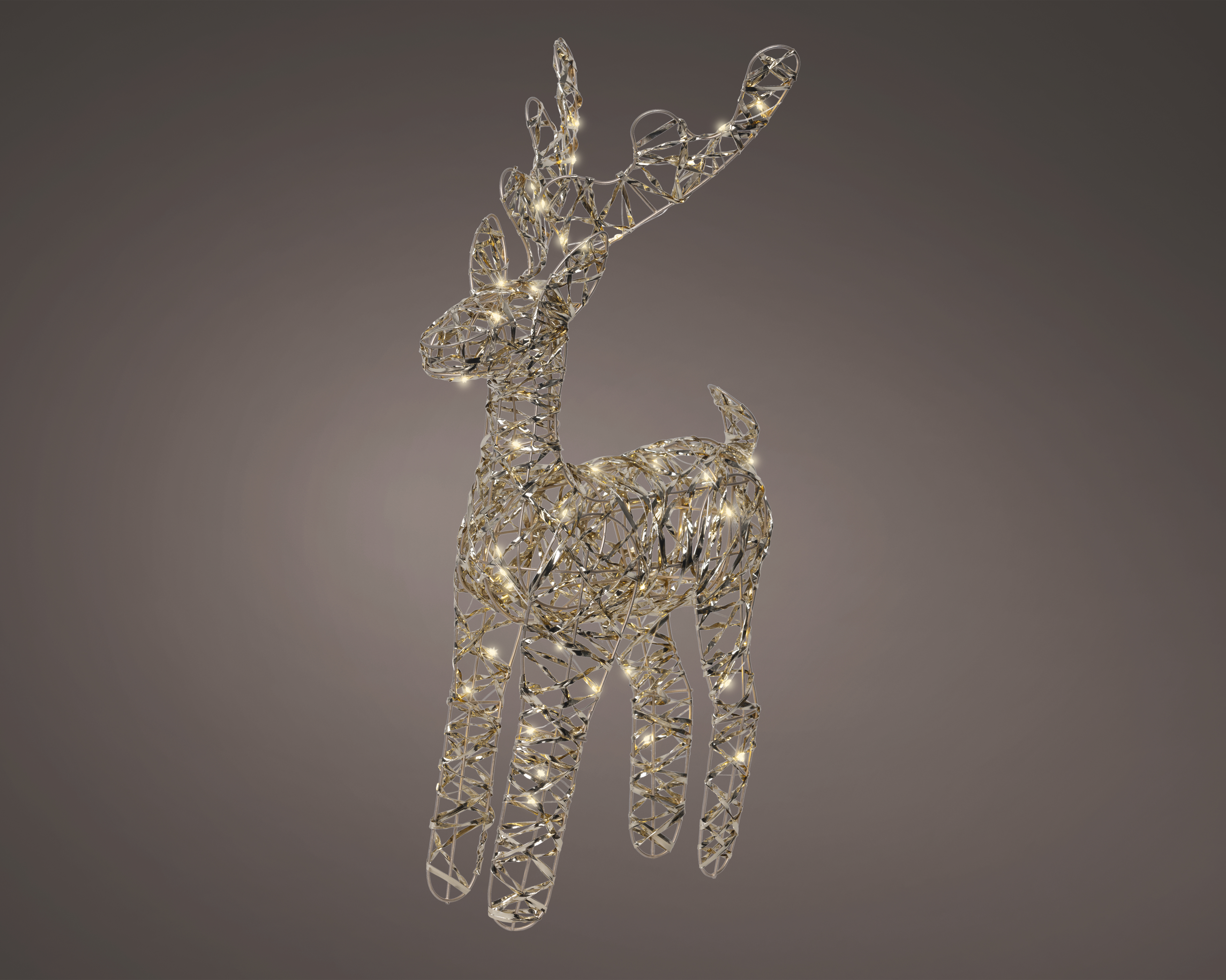 LED Rentier Metall - gold, L12.00-W30.00-H55.00cm-50L