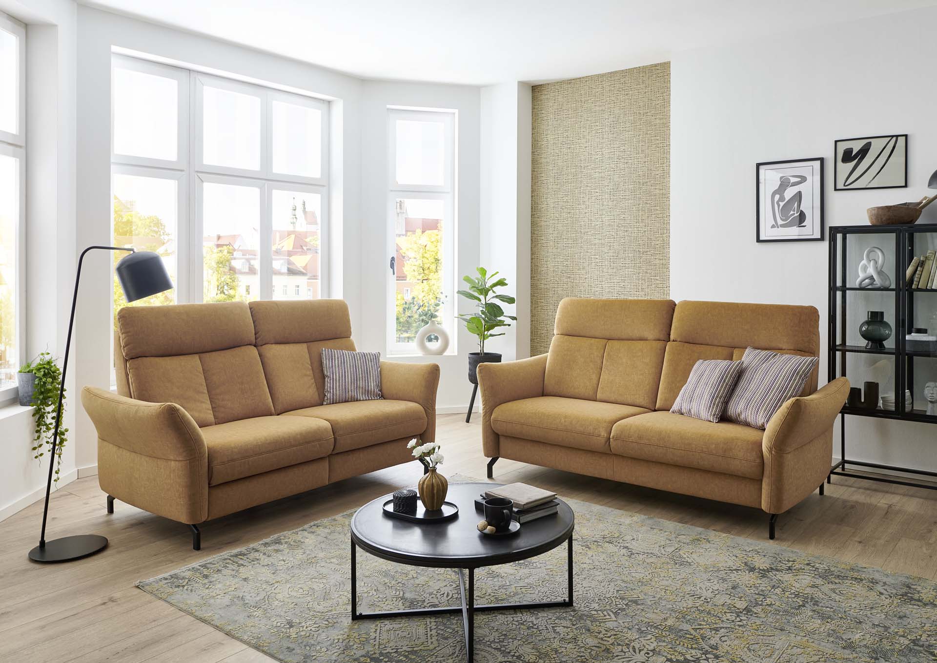 Polstergarnitur, Stoff Ilias zimt - LS25 Canale