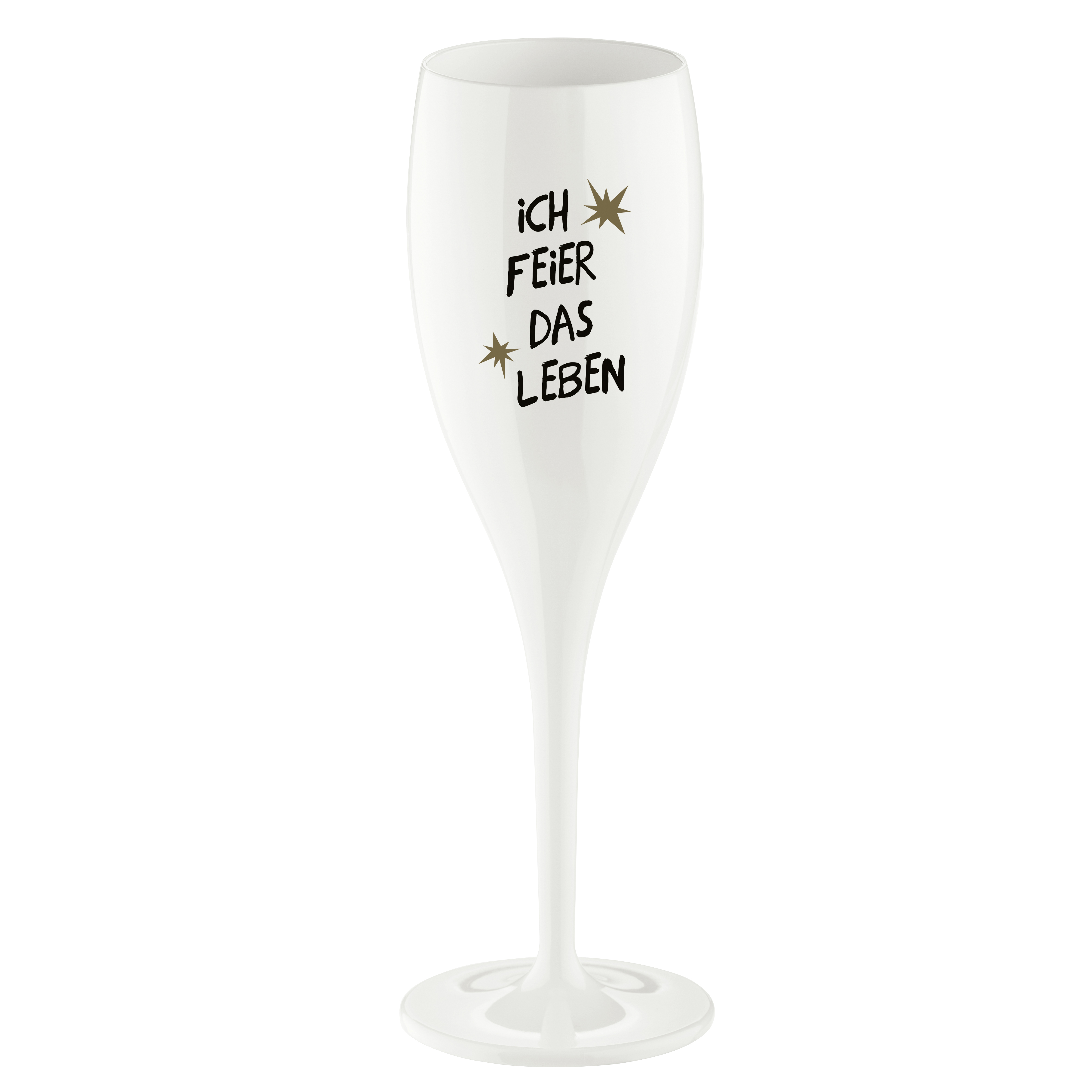 Sektglas, 100ml, cotton white - CHEERS No. 1 ICH FEIER DAS LEBEN