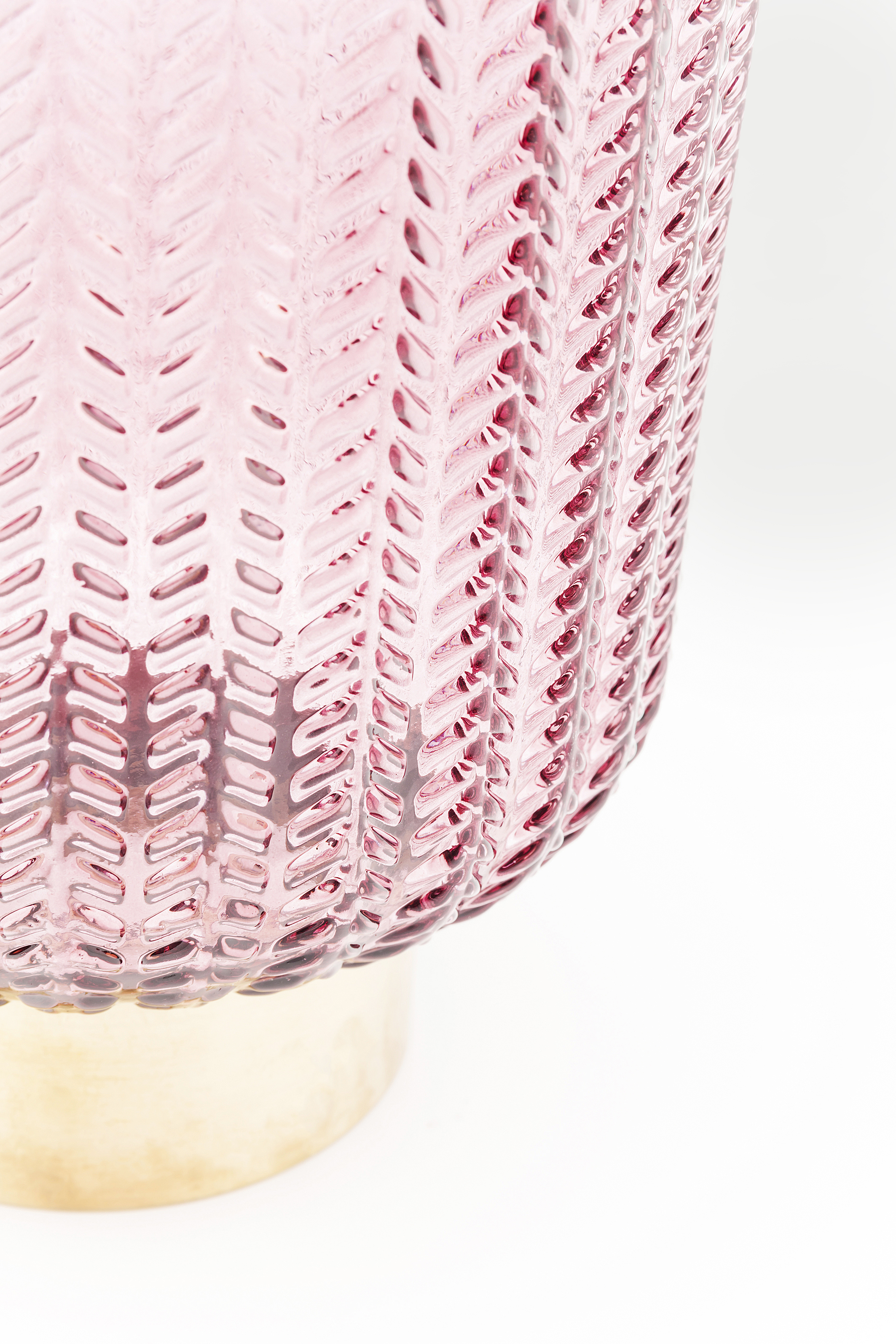 Vase Barfly Berry, Glas rosa, gold  - Flower