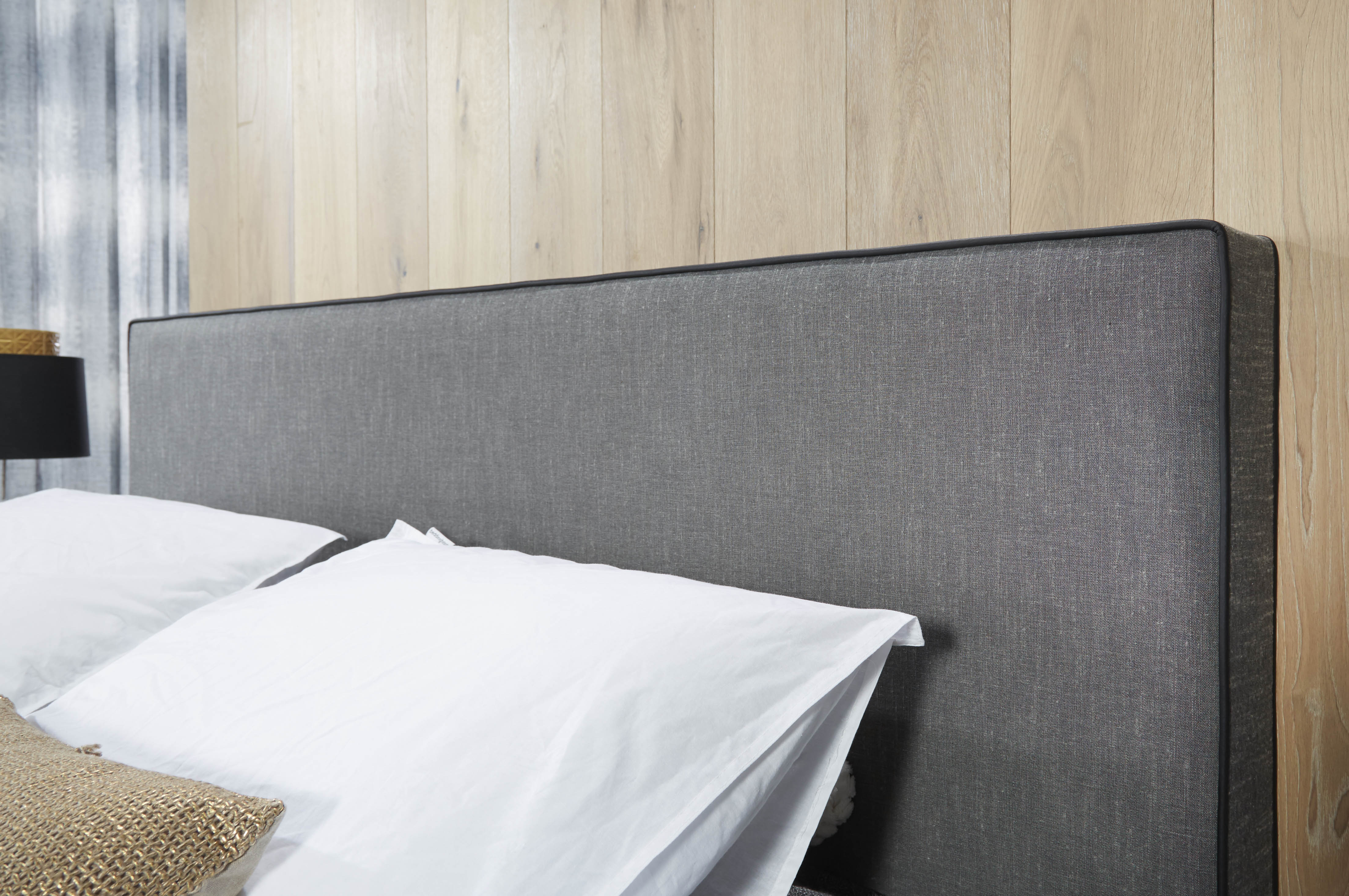 Boxspringbett, Stoff schwarz - Classico
