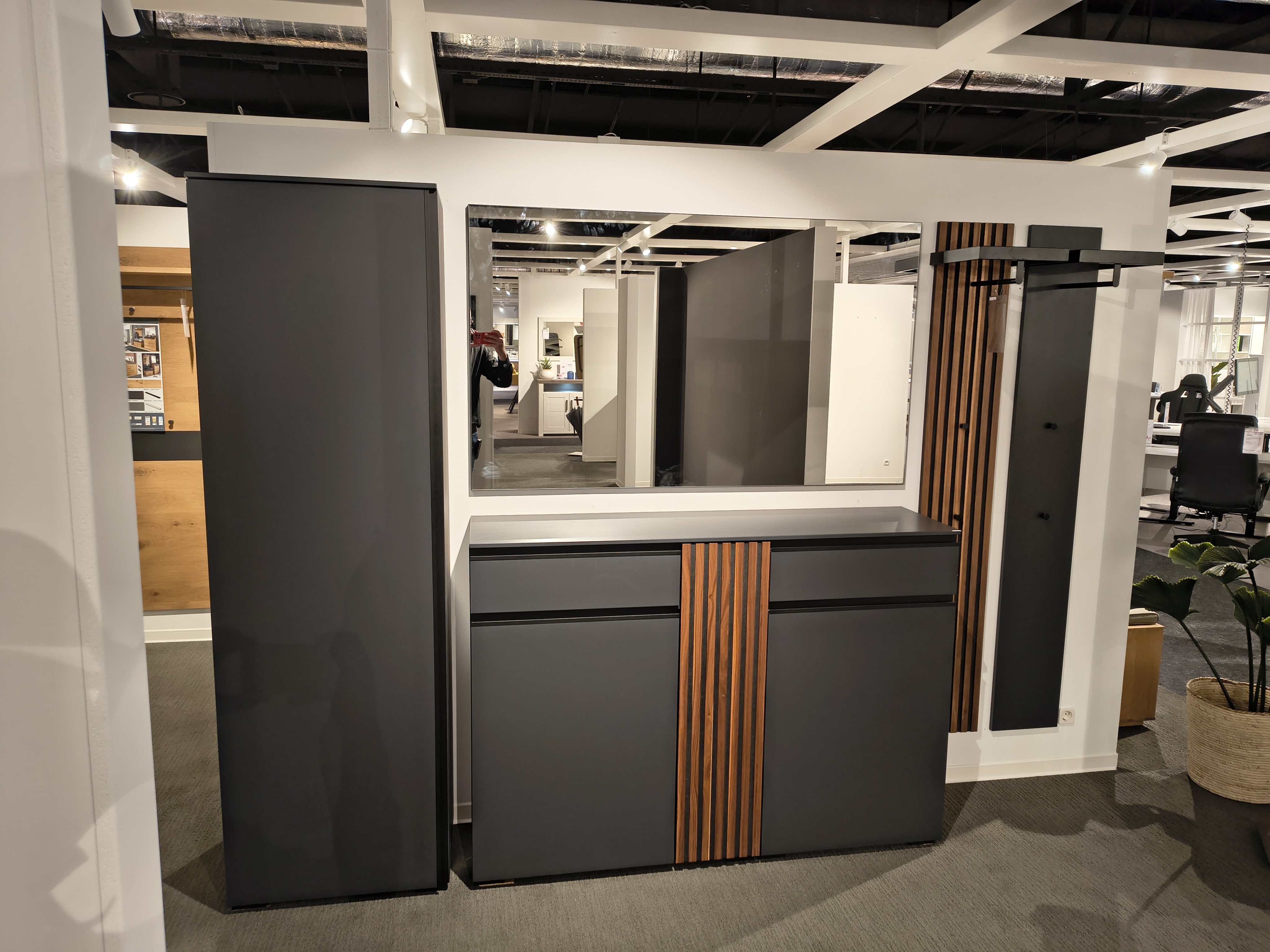 Garderobenkombi, Front 19 Anthrazit Lack  - Punta