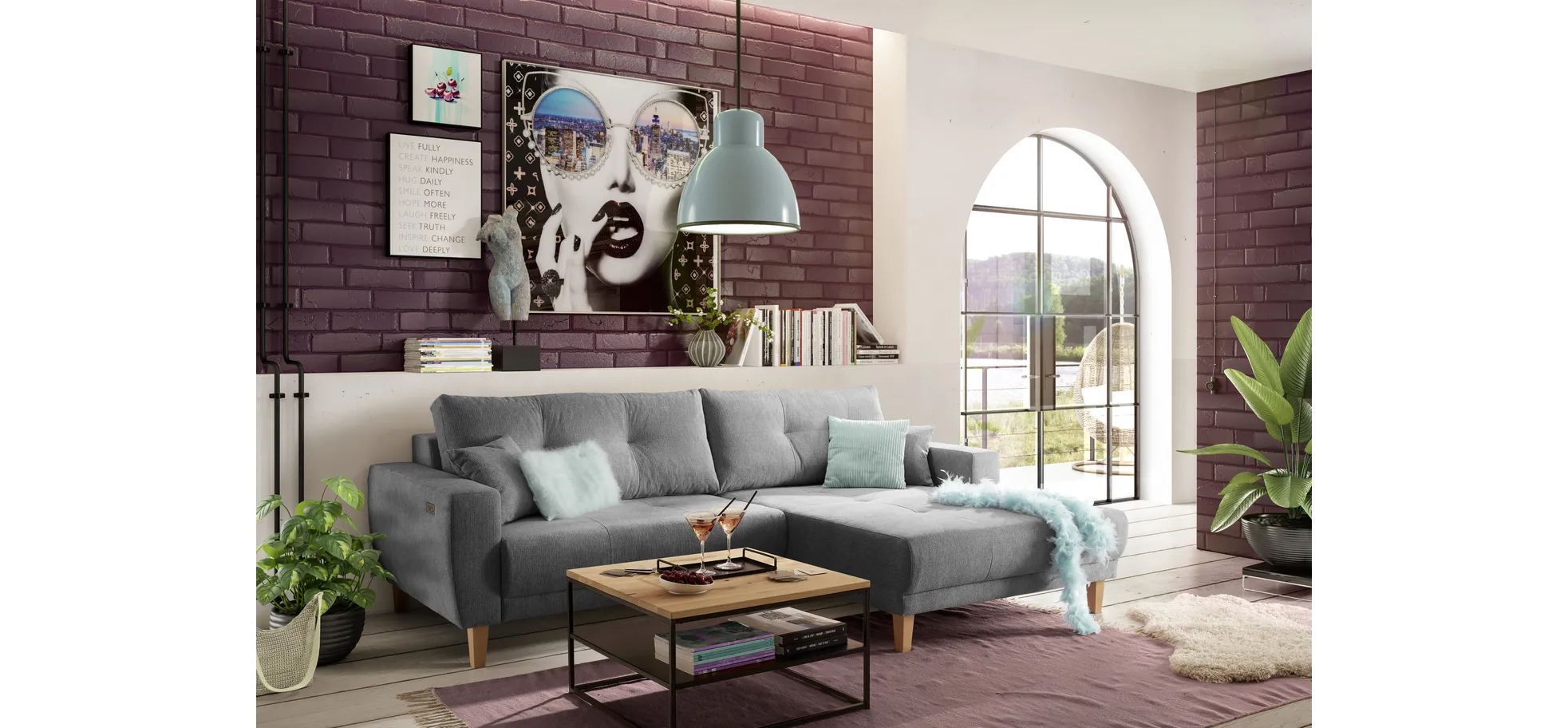 Couchtisch, Eisengestell, 70 x 70 cm - Couchtische Couchtisch, Eisengestell, 70 x 70 cm - Couchtische