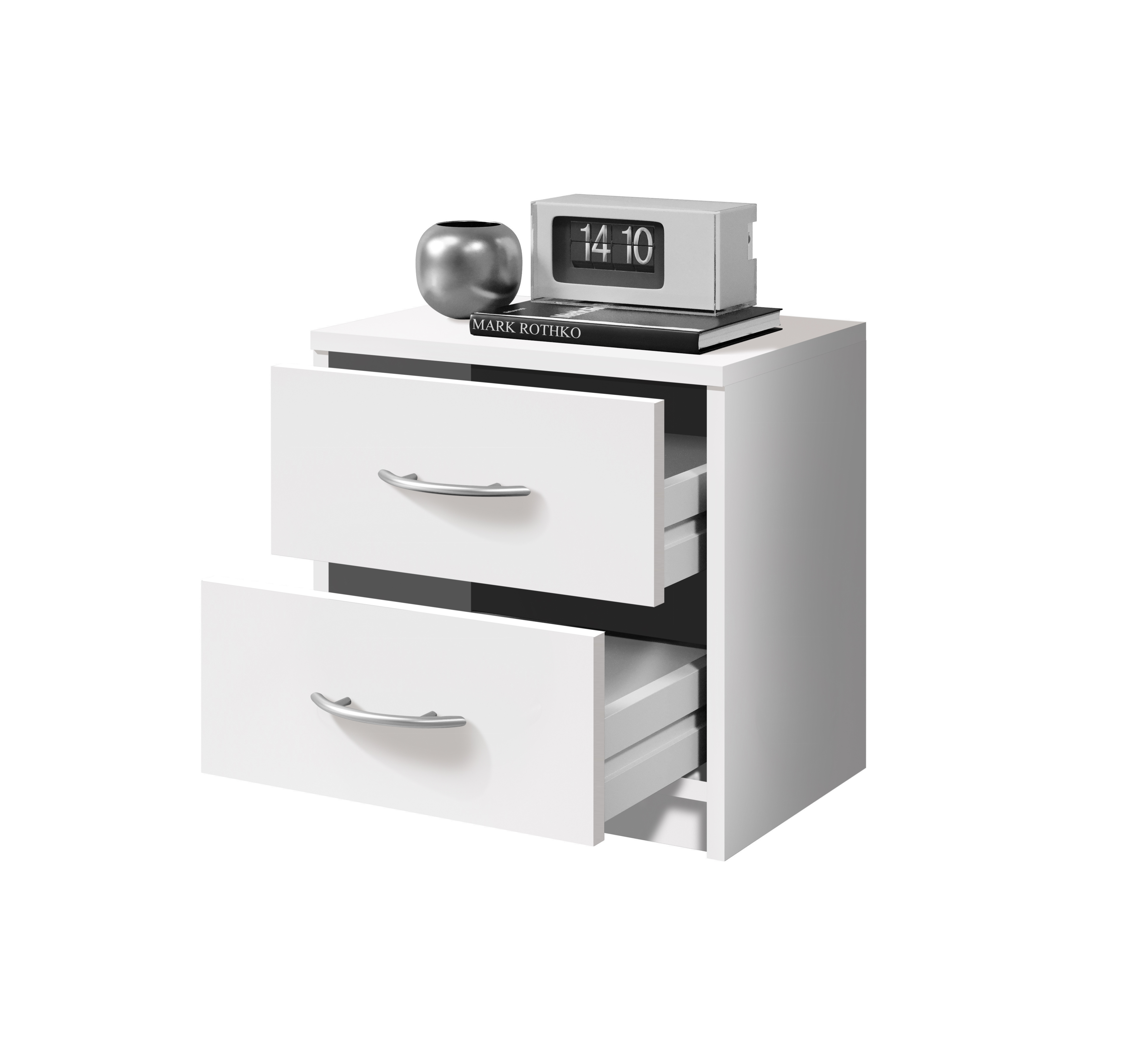 Nachtkommode, weiß Dekor - MyTogo535