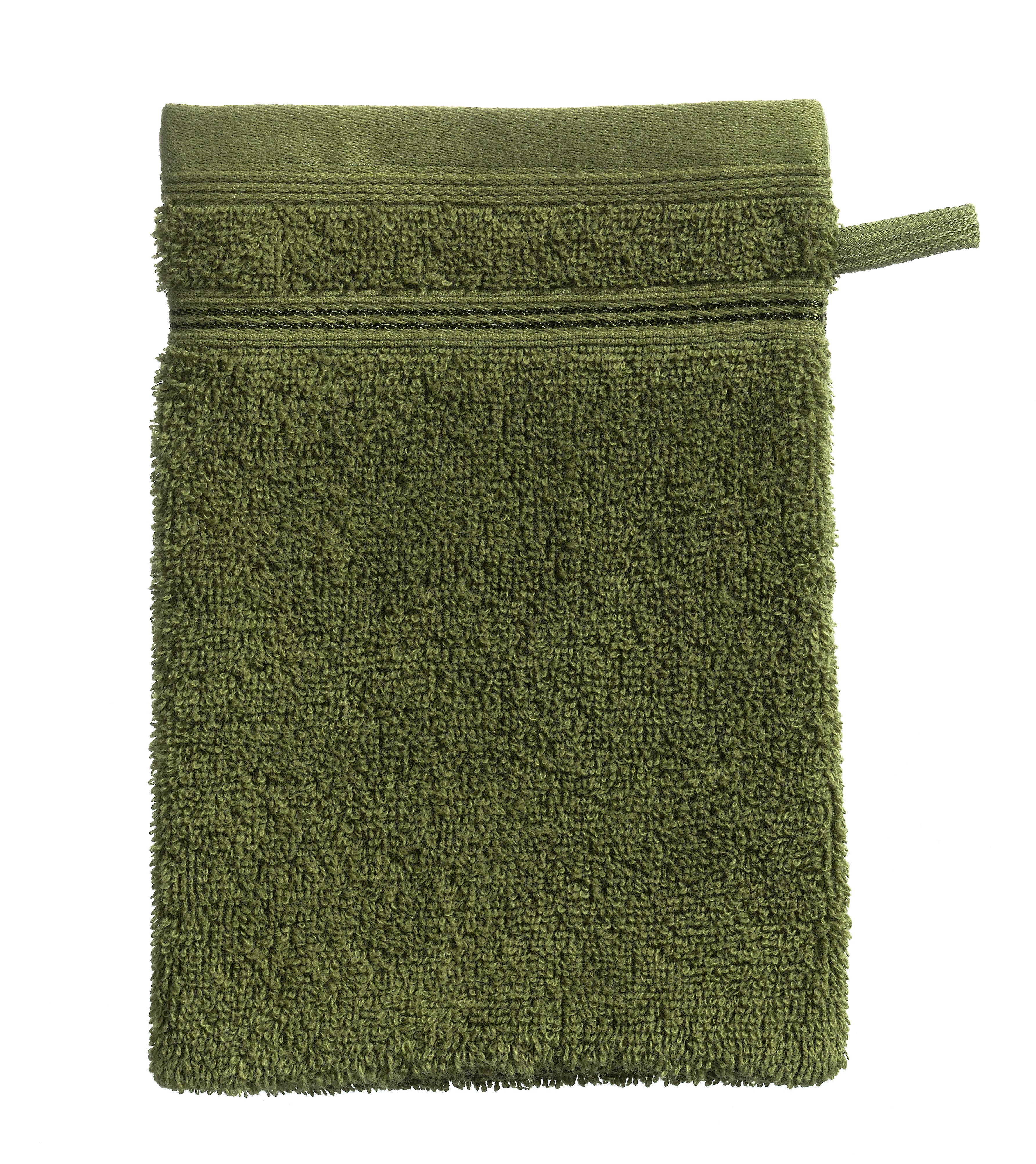 Waschhandschuh Casea Natürlich Alicante, 15x21 cm - olivgrün