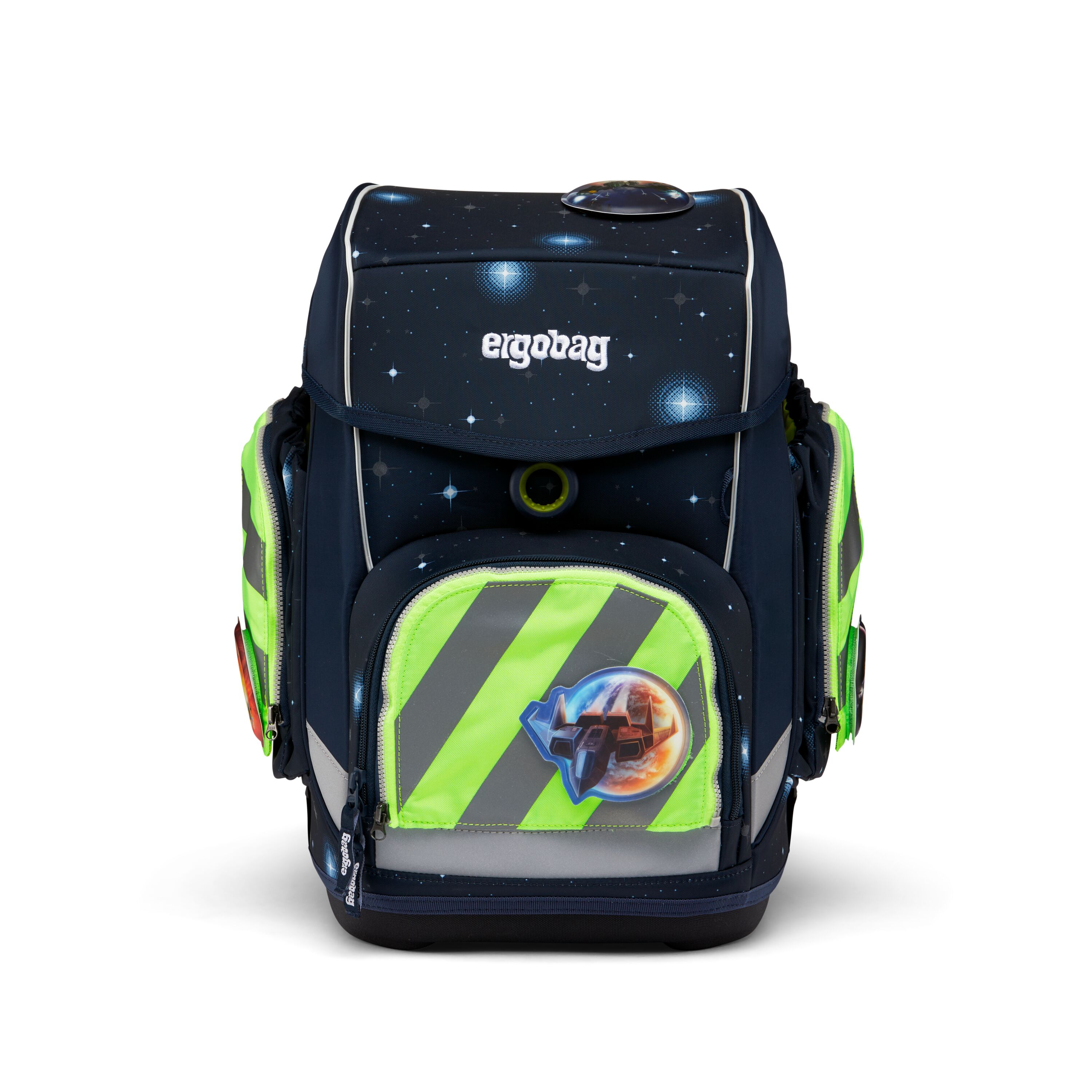 egobag Sicherheitsset, grün - fluo zip mit reflektorstreifen