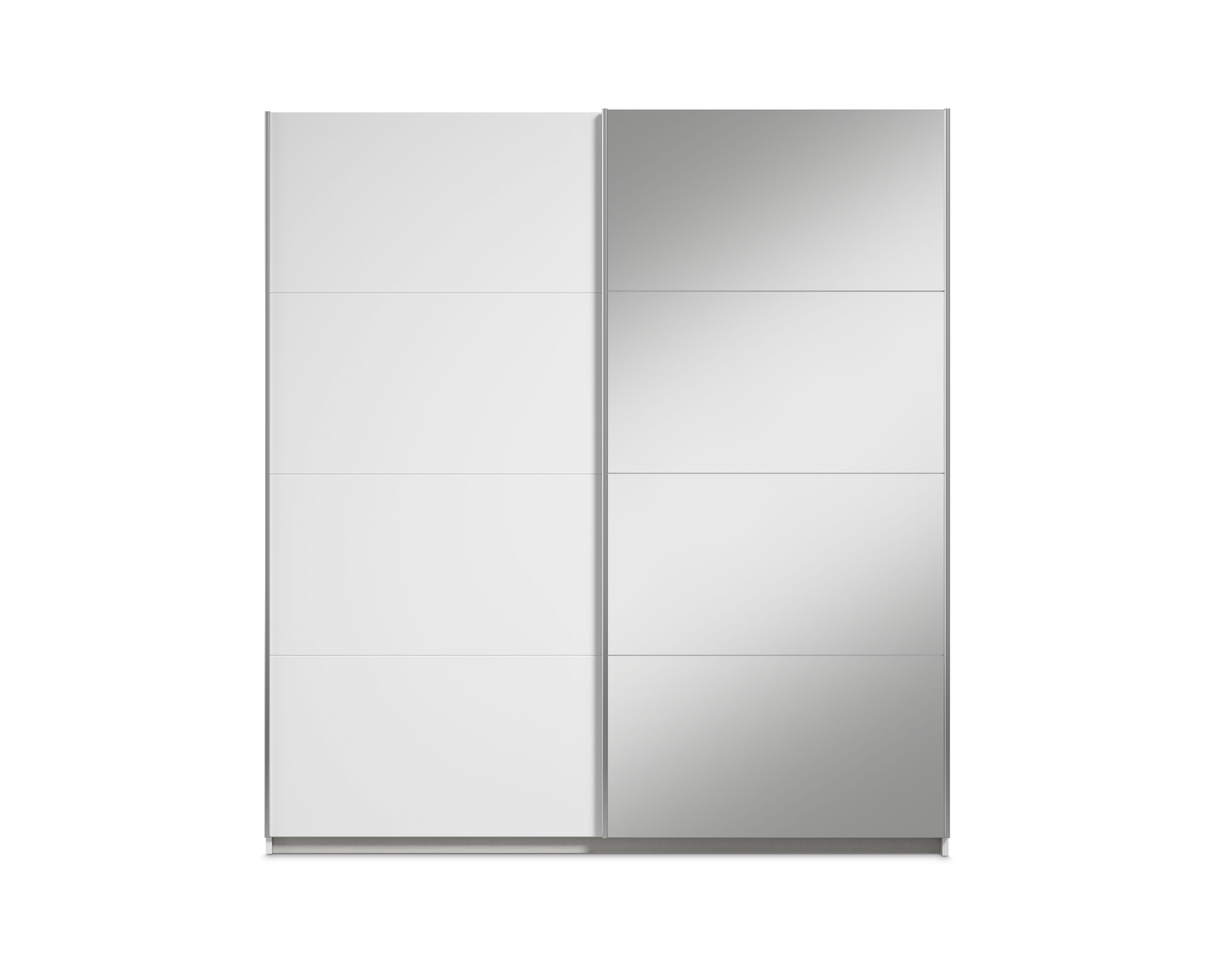 Schwebetürenschrank, alpinweiß - Rubito