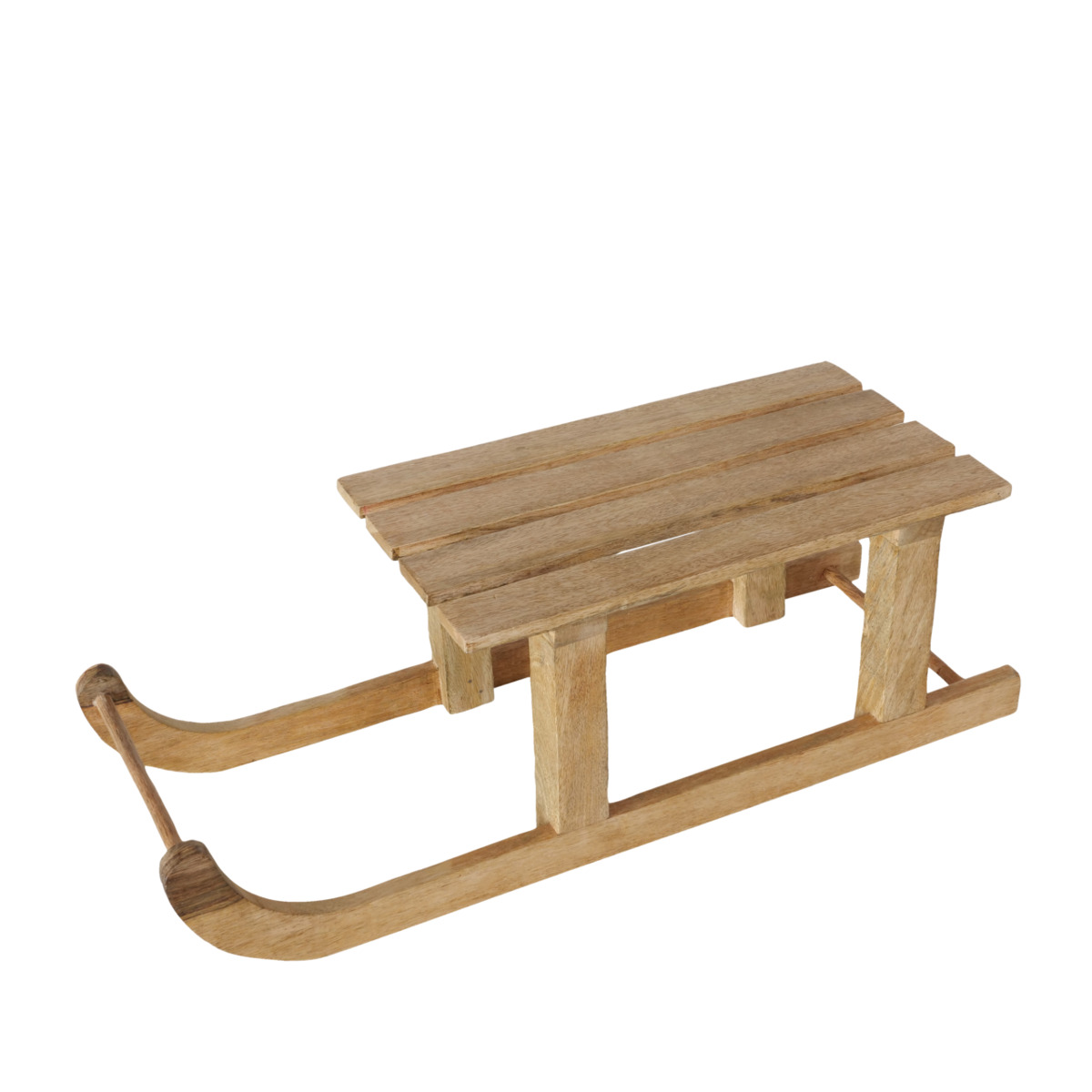 Dekoaufsteller Schlitten Huia, groß - holz, natur
