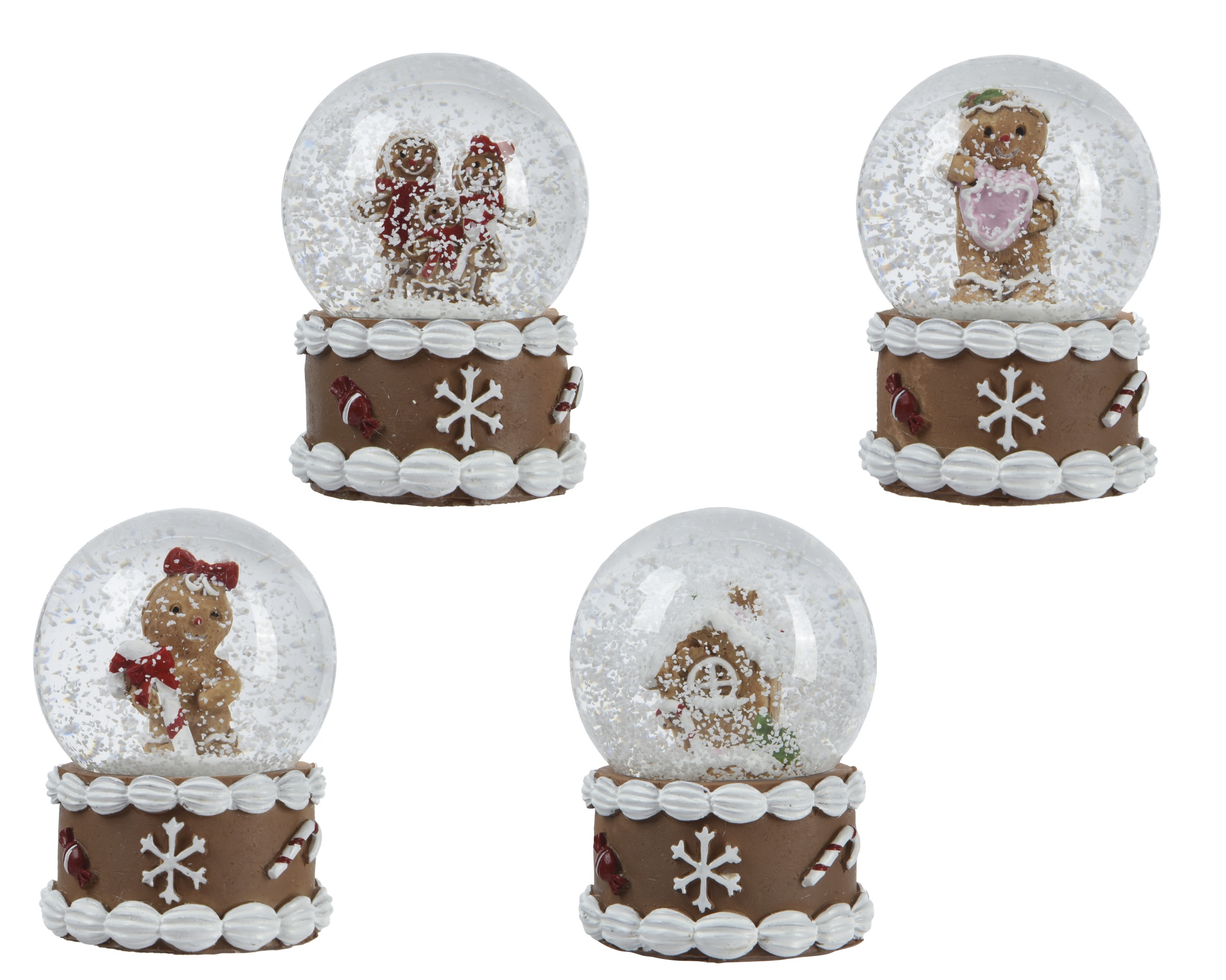 Schneekugel - sortiert, ca. D.4.5cm x H.6cm