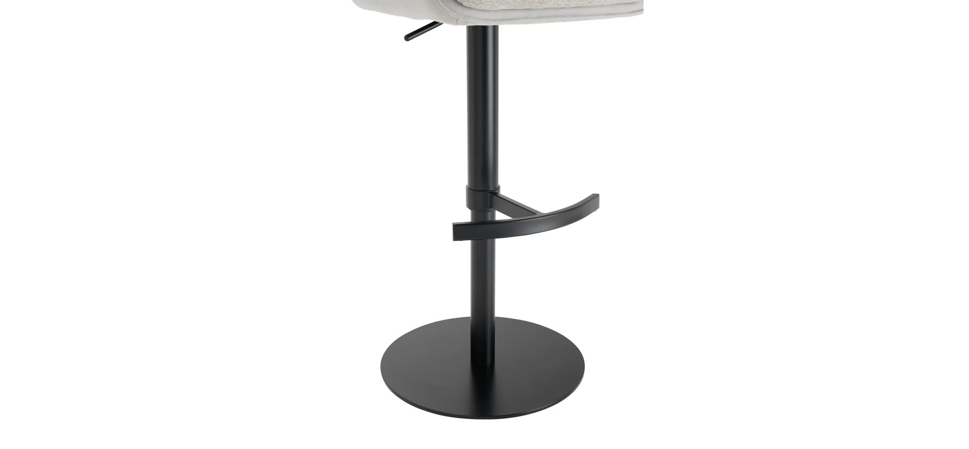 Barhocker, höhenverstellbar, Bezug silver - Mandy