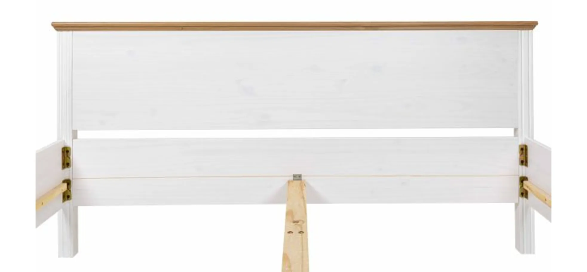 Bettgestell - Liegefläche ca. 140x200 cm, Weiß, Oak Colori