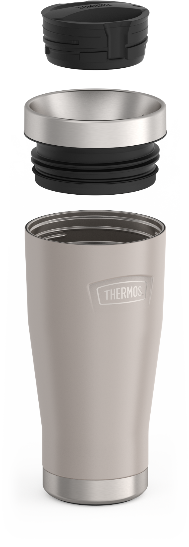 Isolier-Trinkbecher, ca. 0,47l, grau - ICON