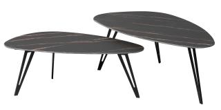 Couchtisch 2-er Set, Stein dunkel - Marica